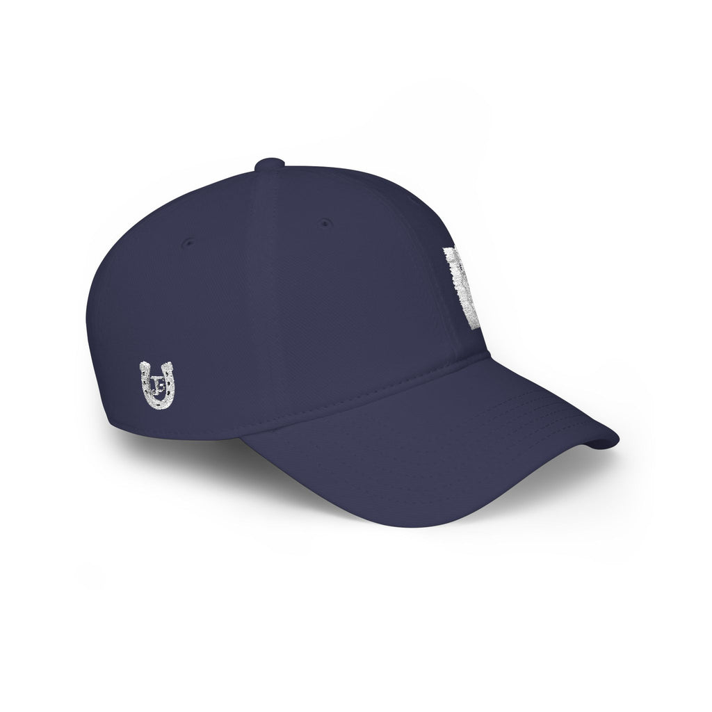 JG-Embroidered Horseshoe Logo Cap — Low Profile Baseball Hat