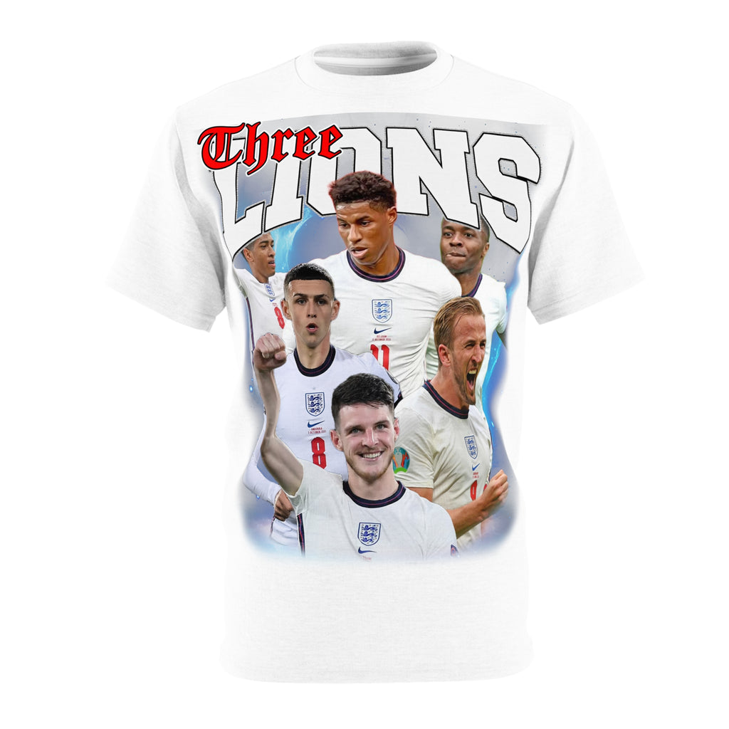 Team-Three Lions England Football Team Tee — Soccer Fan Jersey