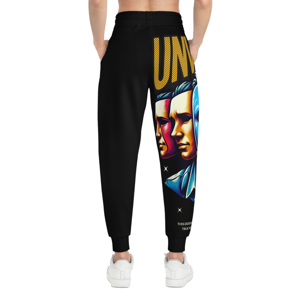 Joggers-Statement— 'Truth' Masked Faces Graphic Athletic Pants