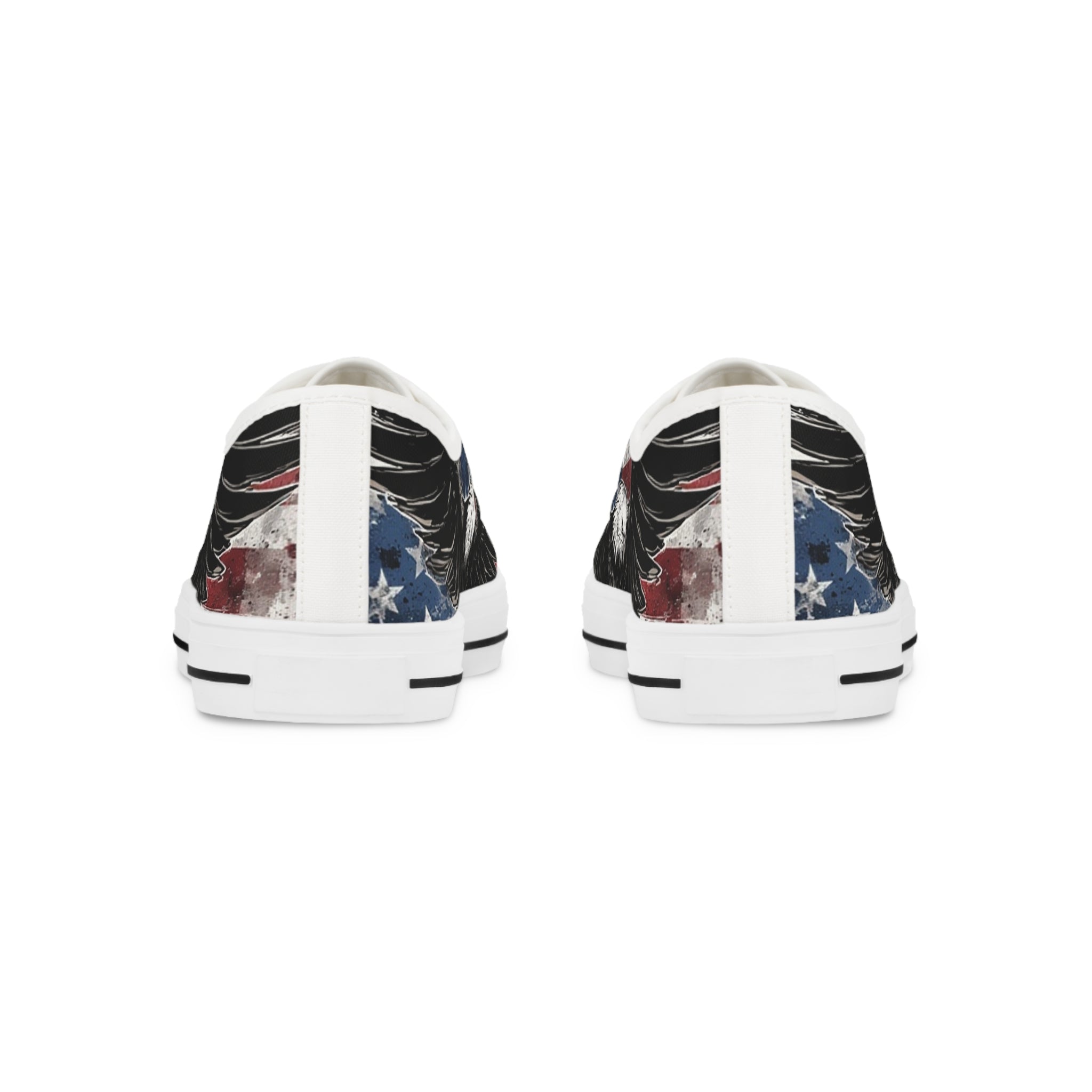 Mindset-Patriotic Eagle Low Top Sneakers — American Flag Graphic Men’s Shoes