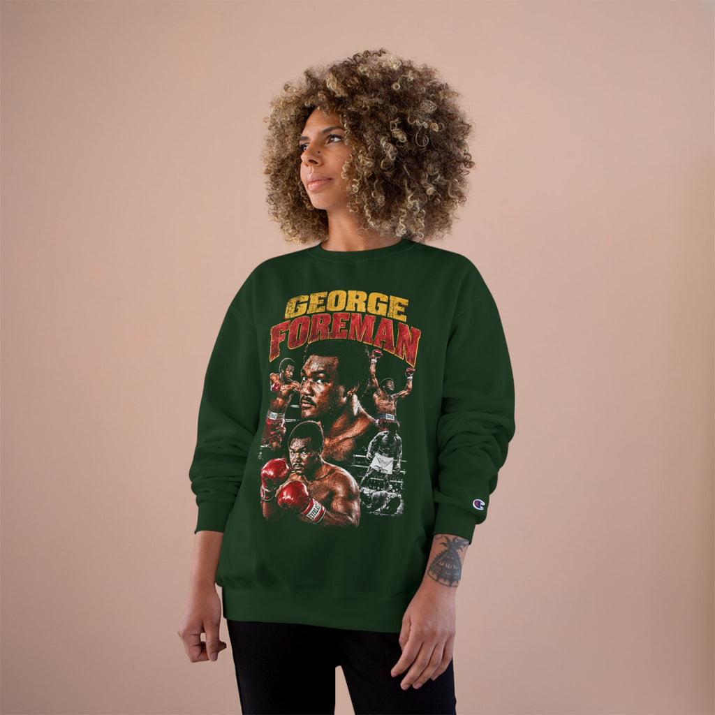 Retro Champion Tribute- Boxing Sweatshirt — Vintage Fighter Graphic Crewneck