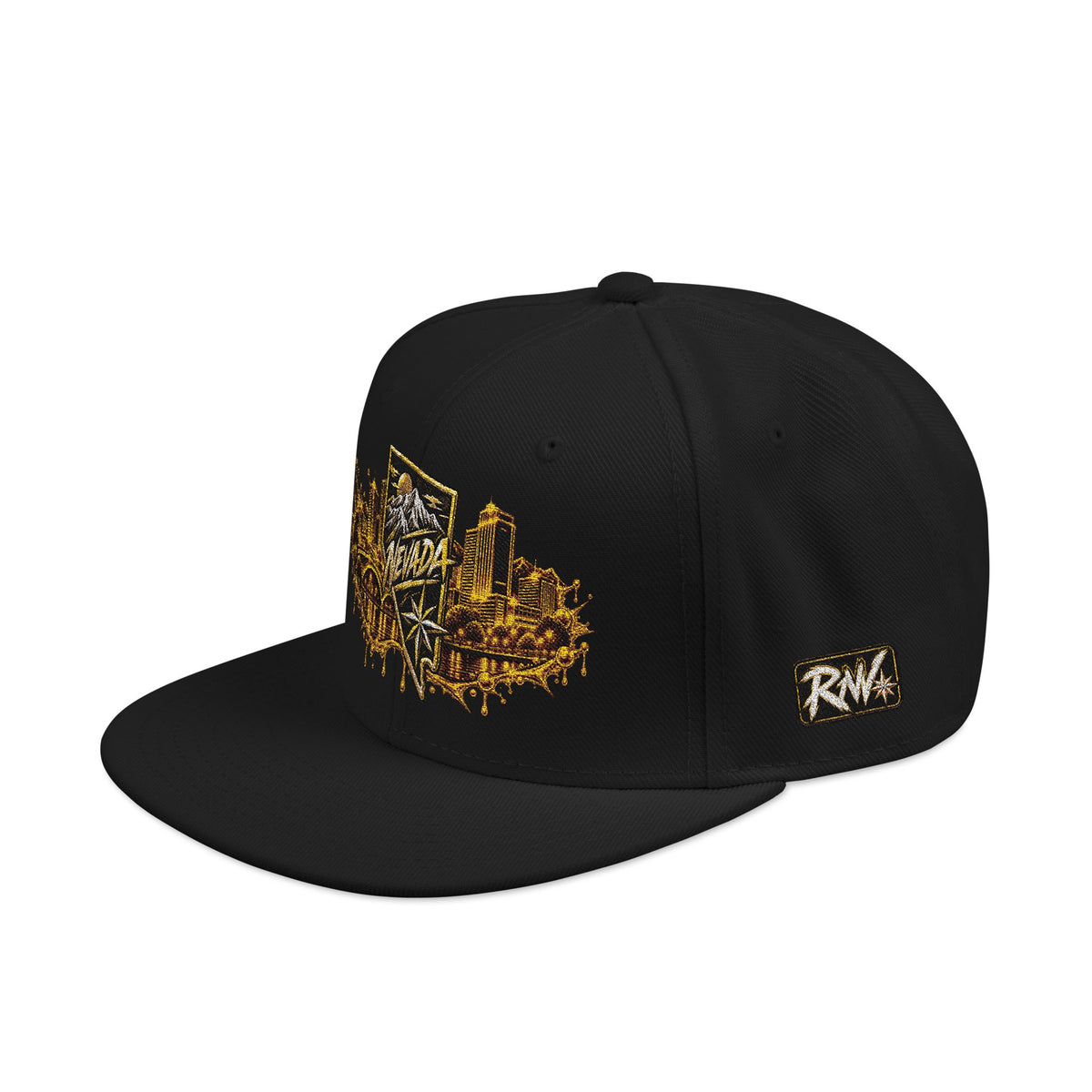 Hat-Embroidered City Gold Snapback Hat