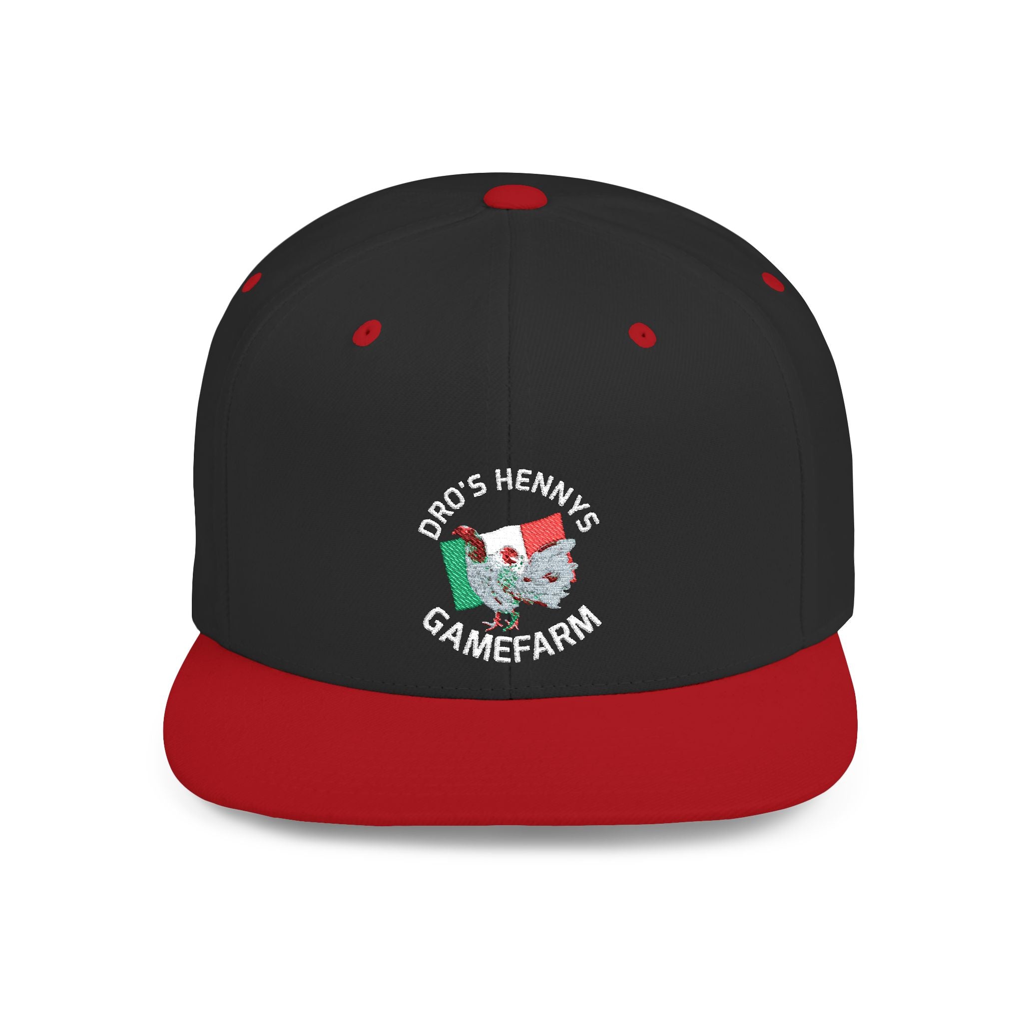 Henny- Flat Bill Snapback Hat — Dro's Henny's Gamefarm Logo Cap