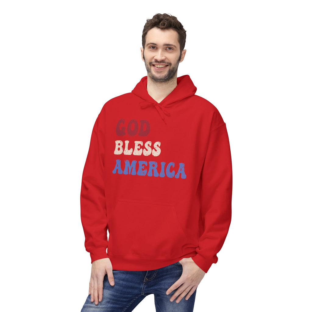 Ant-Hoodie - "God Bless America" Patriotic Ape Graphic USA Hoodie