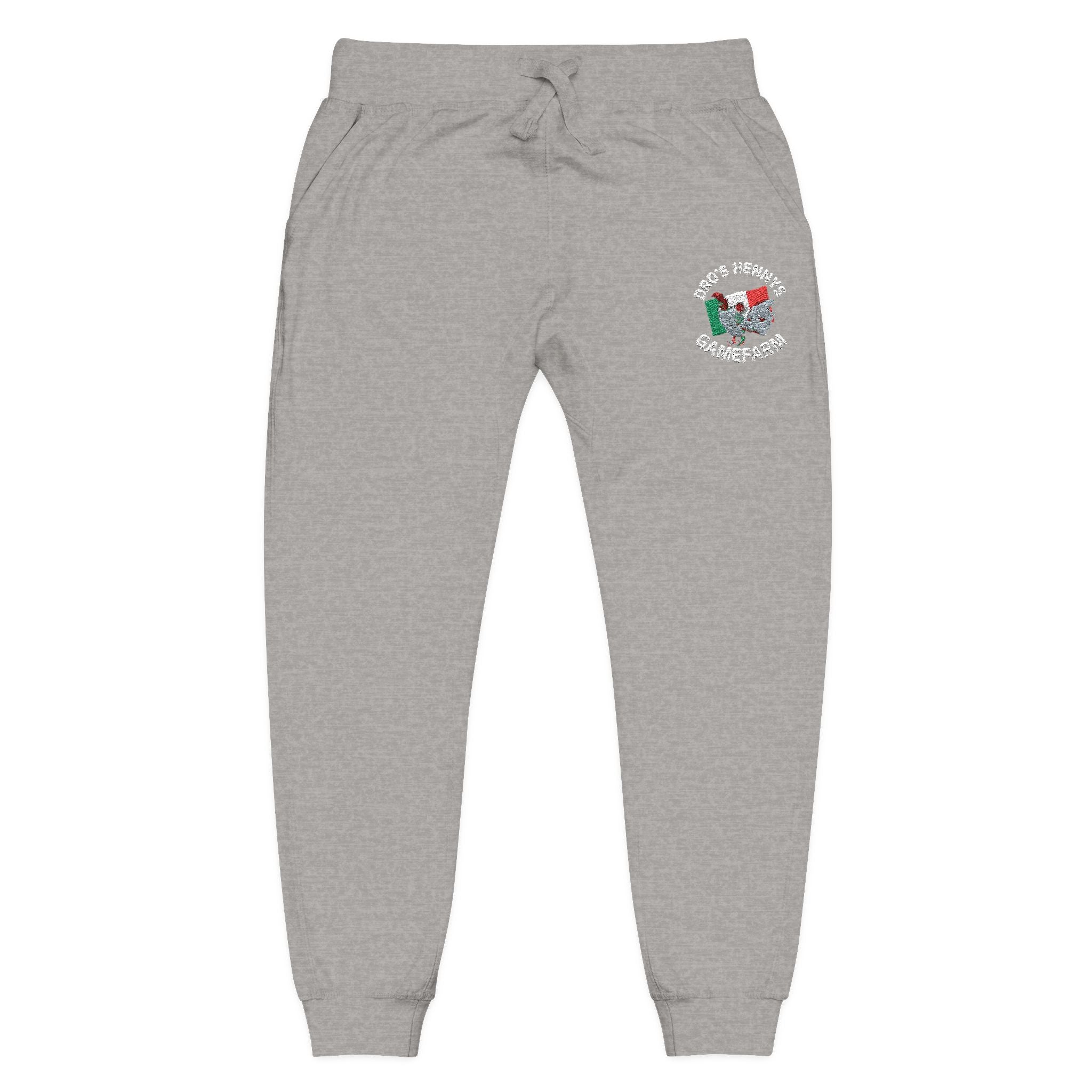 Henny- Embroidered Floral Heart Sweatpants — Cozy Fleece Joggers with 'Love' Detail