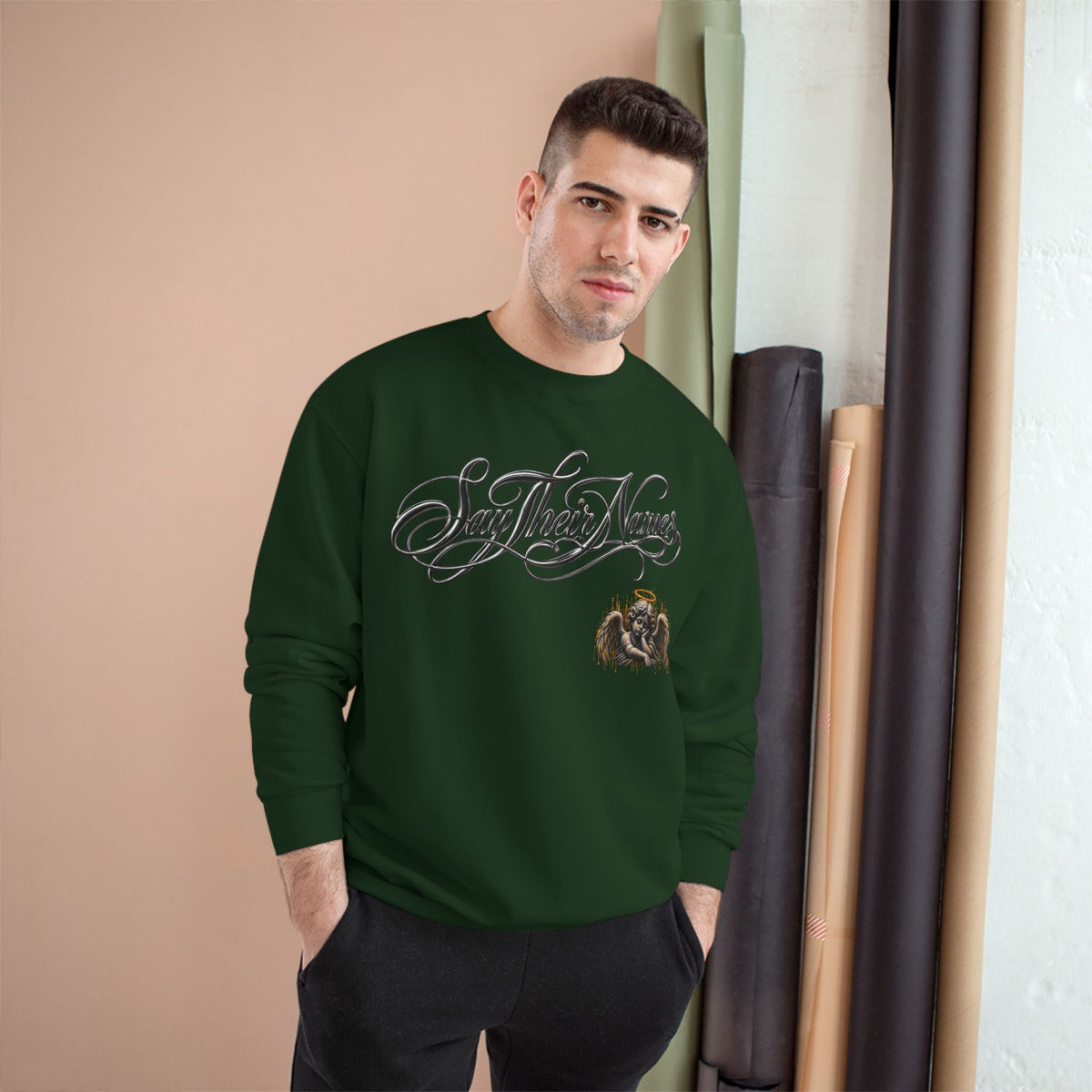 FBA-Say Their Names Sweatshirt — Memorial Angel Champion Sweatshirt
