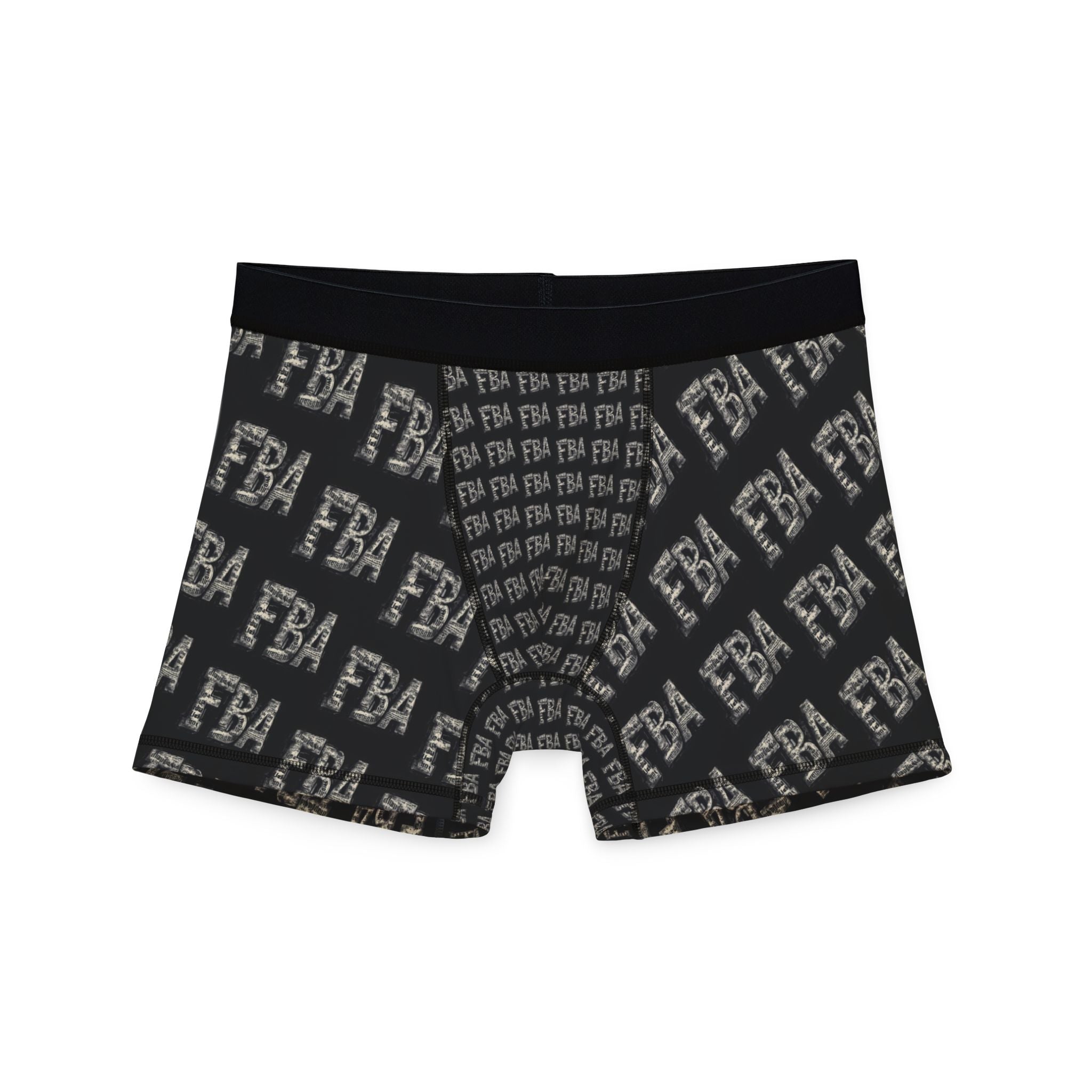 FBA- Logo Men’s Boxer Briefs — All-Over Print Comfortable Underwear