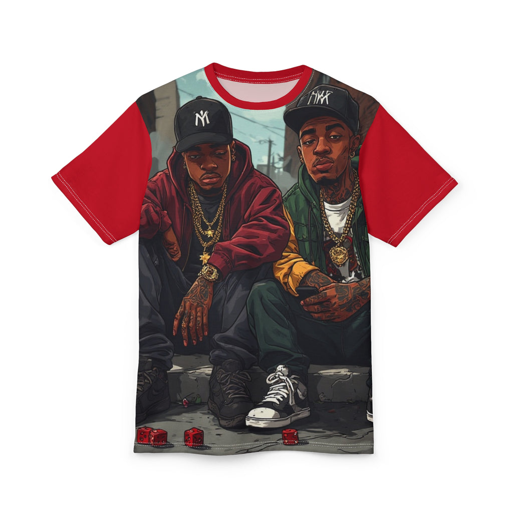 Mindset- Hip Hop Duo Graphic Tee — Vintage Street Rap Illustration