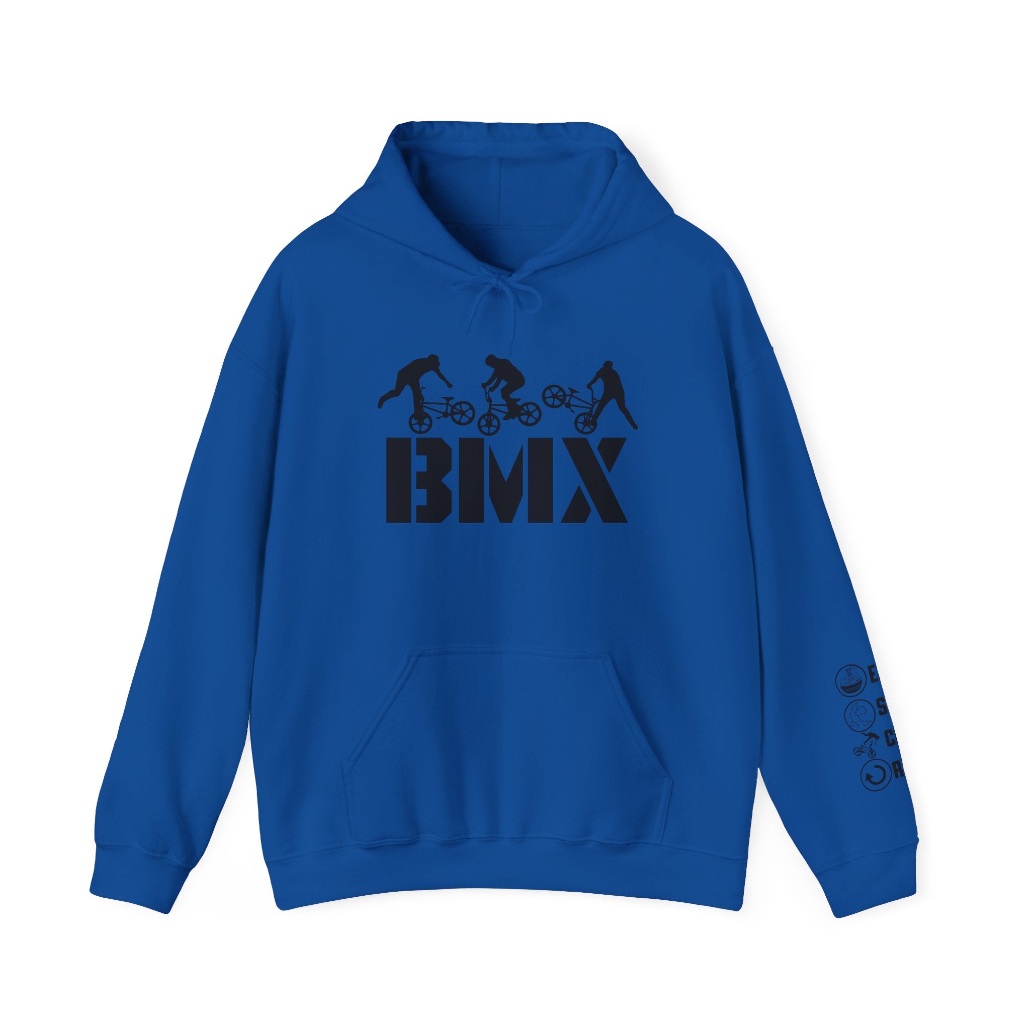 Rad-BMX Rider Hoodie — BMX Stunt Silhouettes Pullover for Riders & Fans
