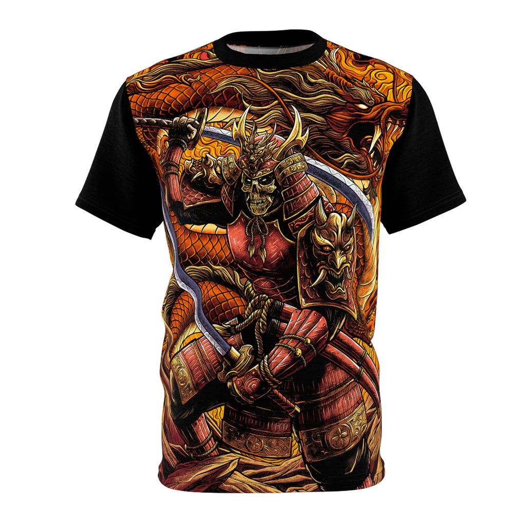 Anime- Battle Tee — Fiery Japanese Warrior Graphic Shirt