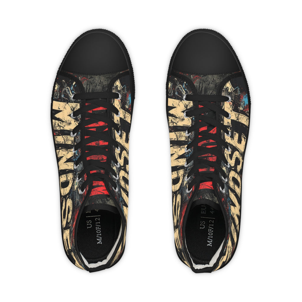 Shoes-Mindset-Grunge 'Windsurf' High Top Sneakers — Men's Retro Streetwear Canvas Shoes