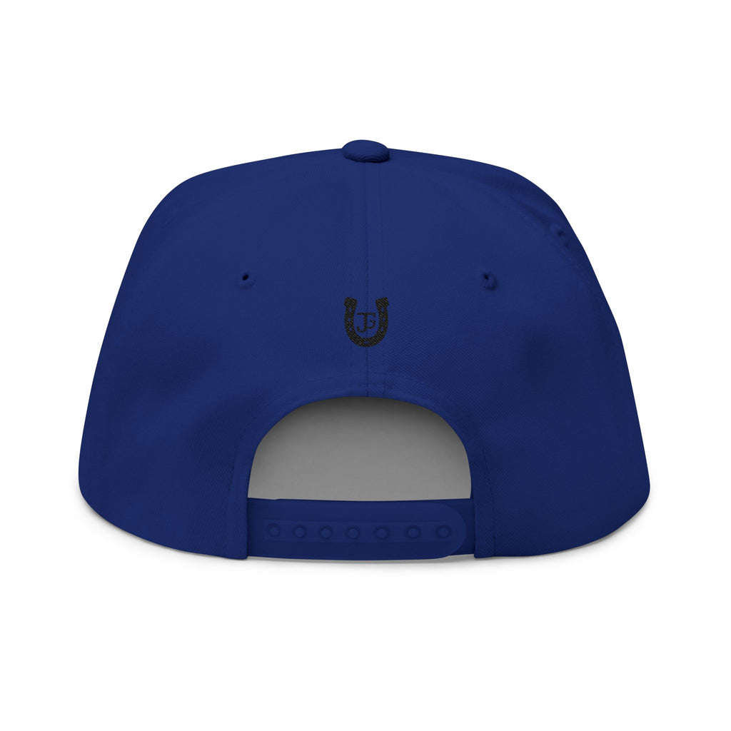 JG-Embroidered Horseshoe Flat Bill Cap — Lucky Initials Snapback
