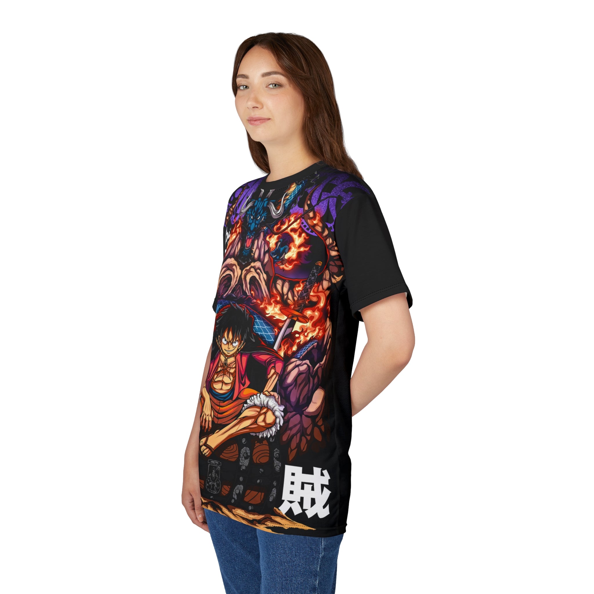 Anime- Pirate King Tee — Dragon Flame All-Over Print Shirt