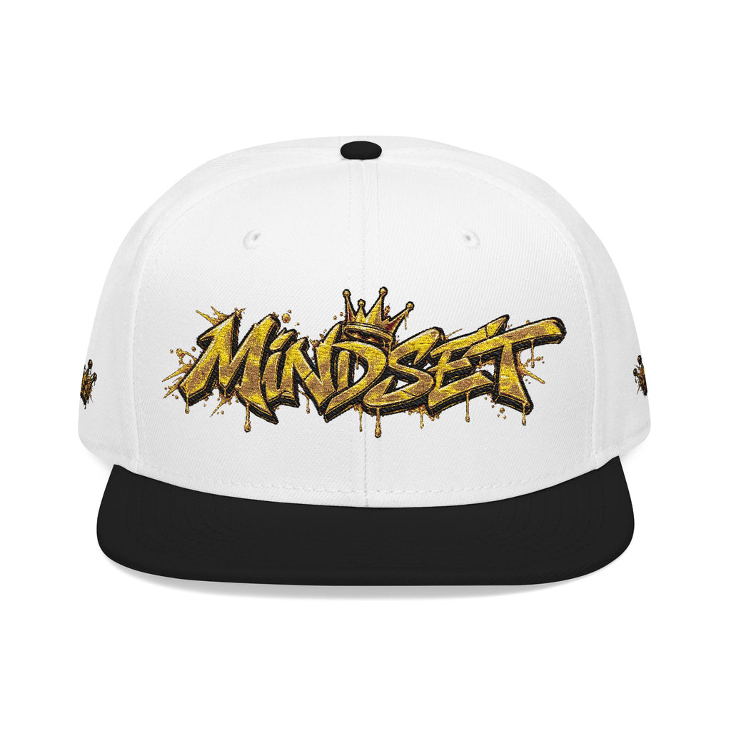 Hat-Embroidered Gold Graffiti Snapback Hat
