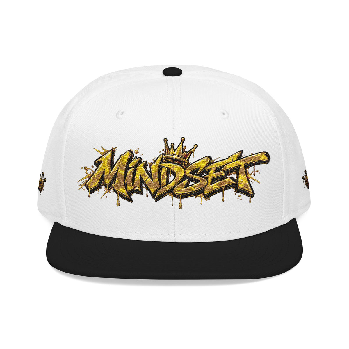Hat-Embroidered Gold Graffiti Snapback Hat
