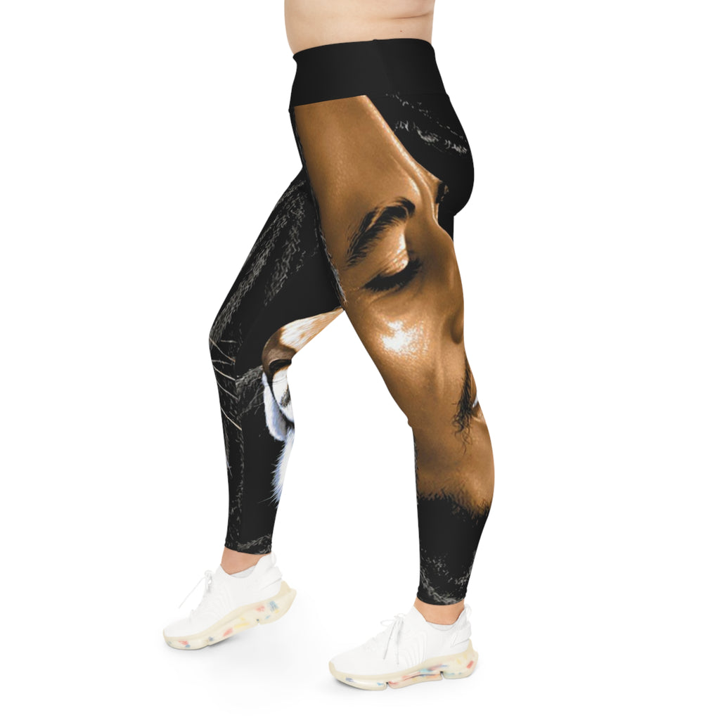 Leggings — Bold Lion & Dreadlocks Portrait All-Over Print