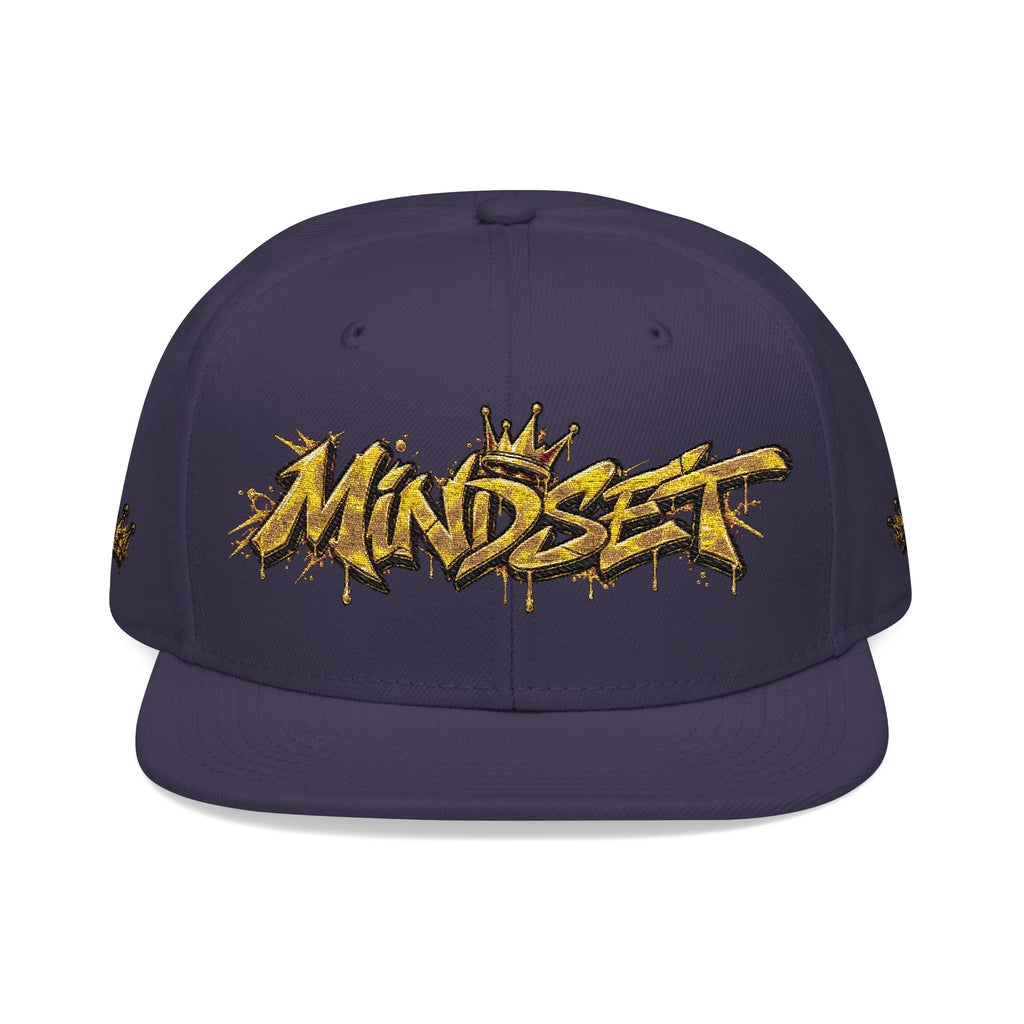 Hat-Embroidered Gold Graffiti Snapback Hat