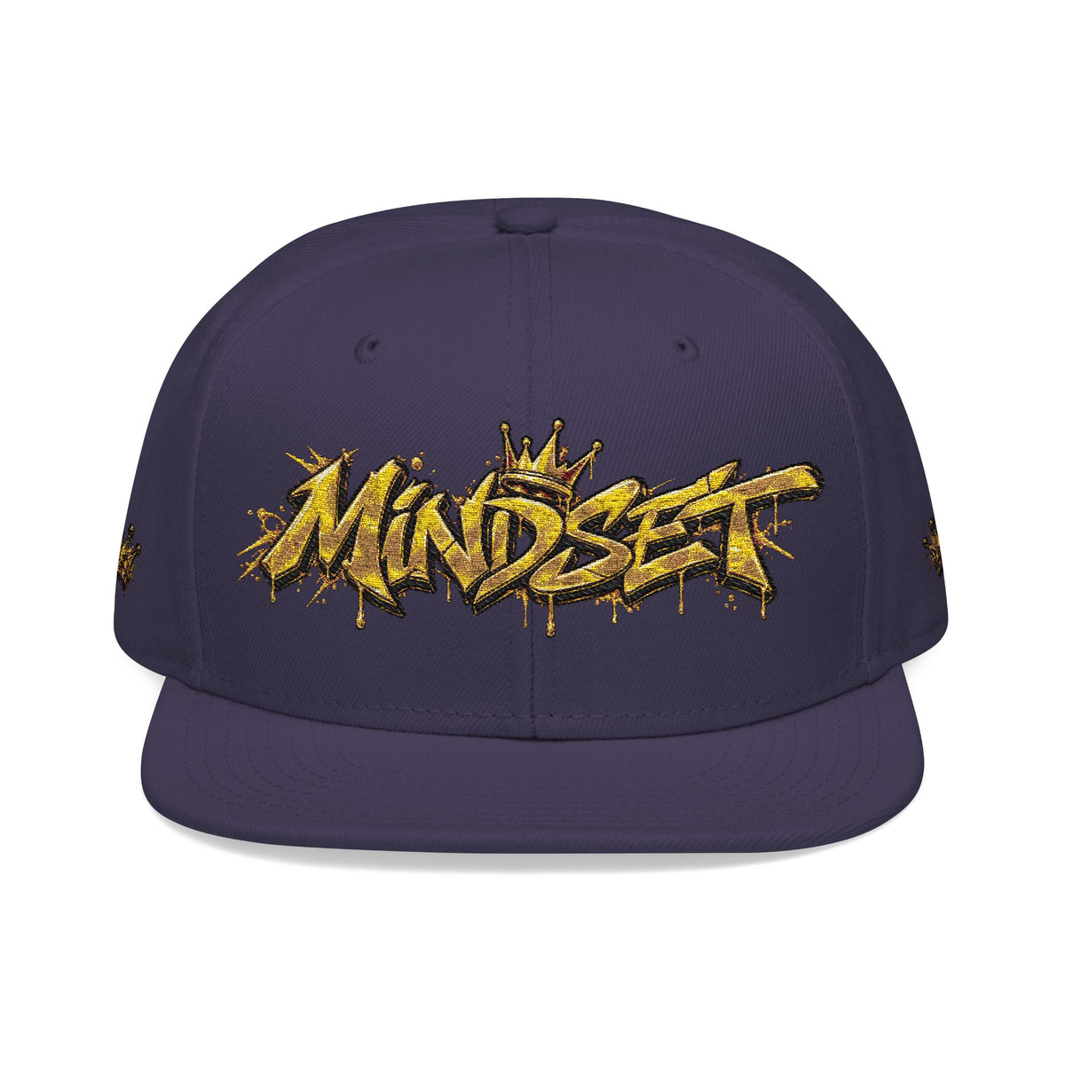 Hat-Embroidered Gold Graffiti Snapback Hat