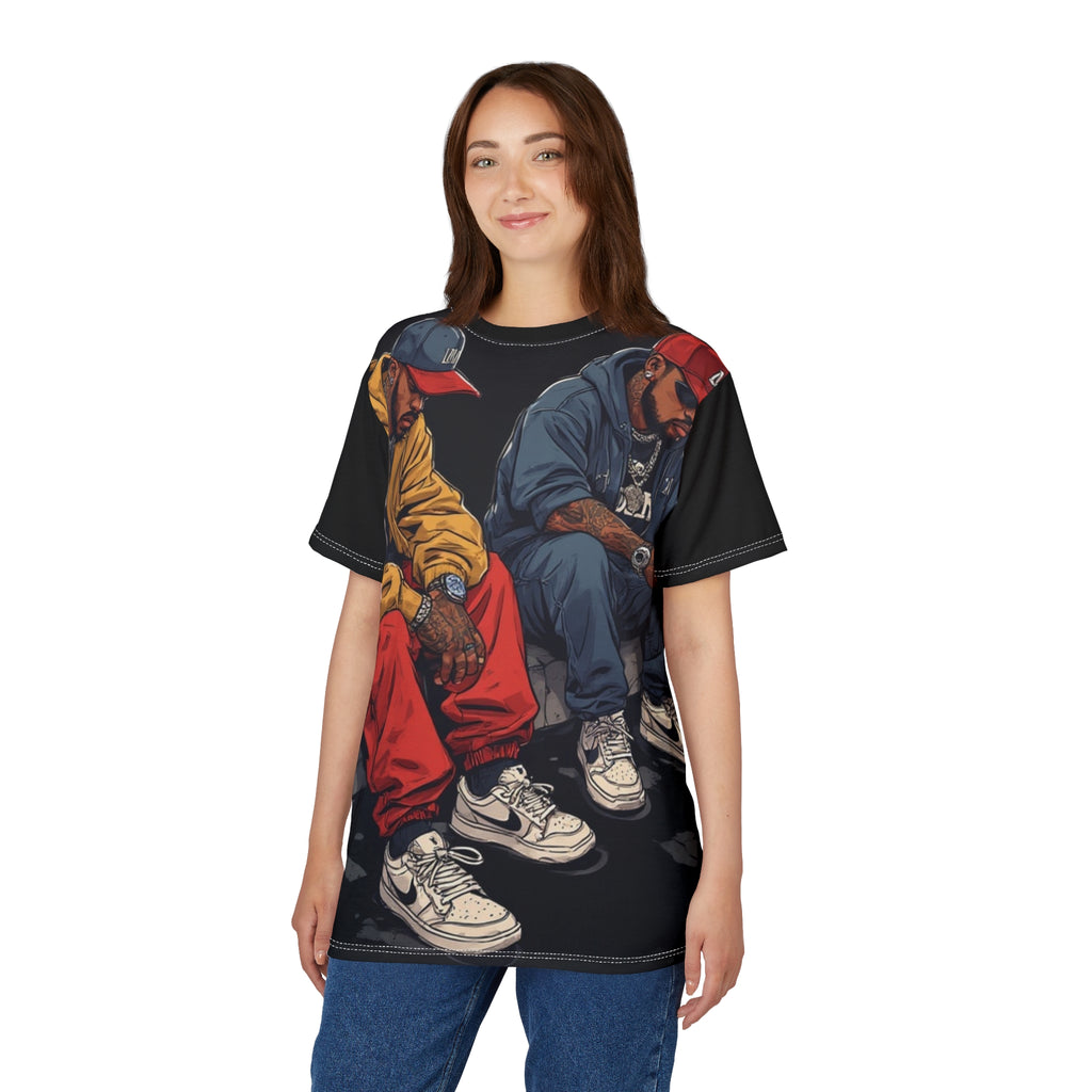 Mindset- Streetwear Graphic Tee — Twin Hip-Hop Artists Illustration