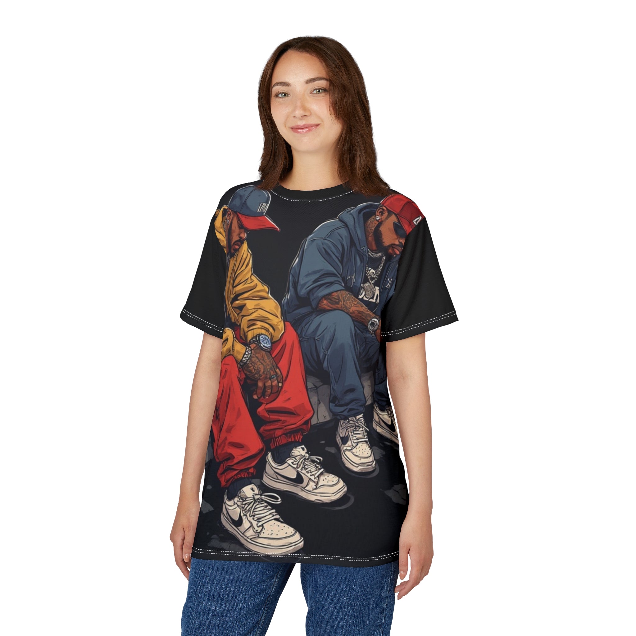 Mindset- Streetwear Graphic Tee — Twin Hip-Hop Artists Illustration