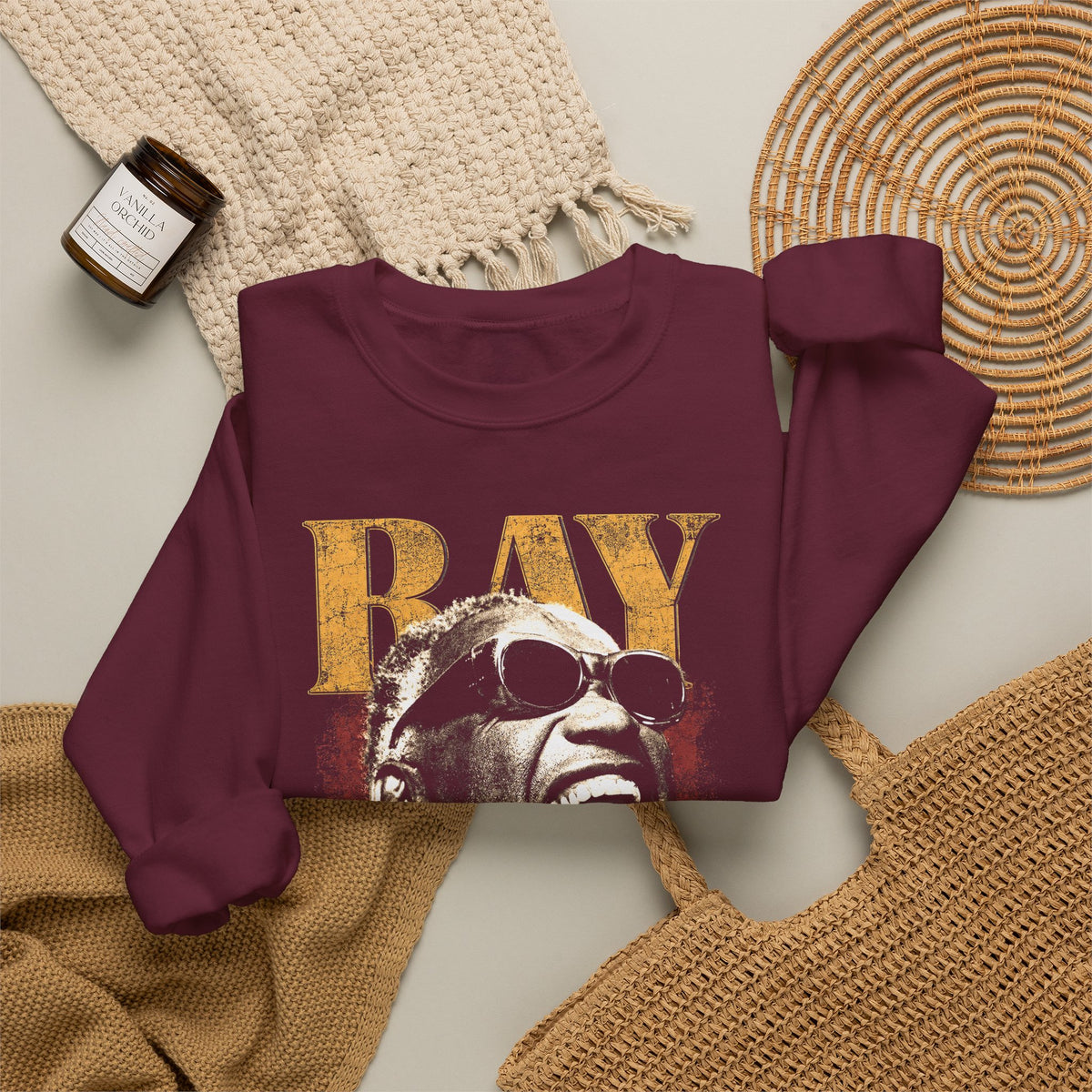 Legends- Crewneck Sweatshirt — "Ray Charles" Tribute Graphic