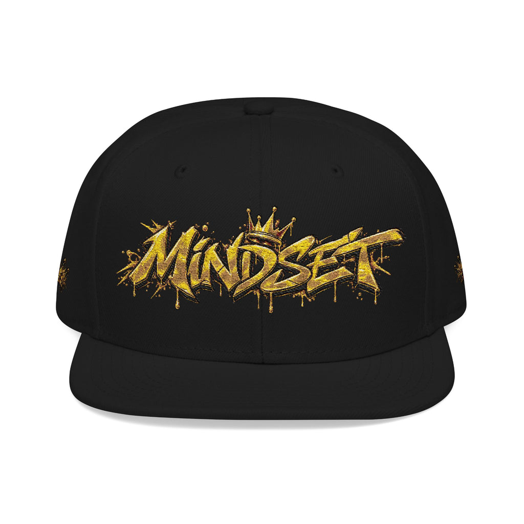 Hat-Embroidered Gold Graffiti Snapback Hat
