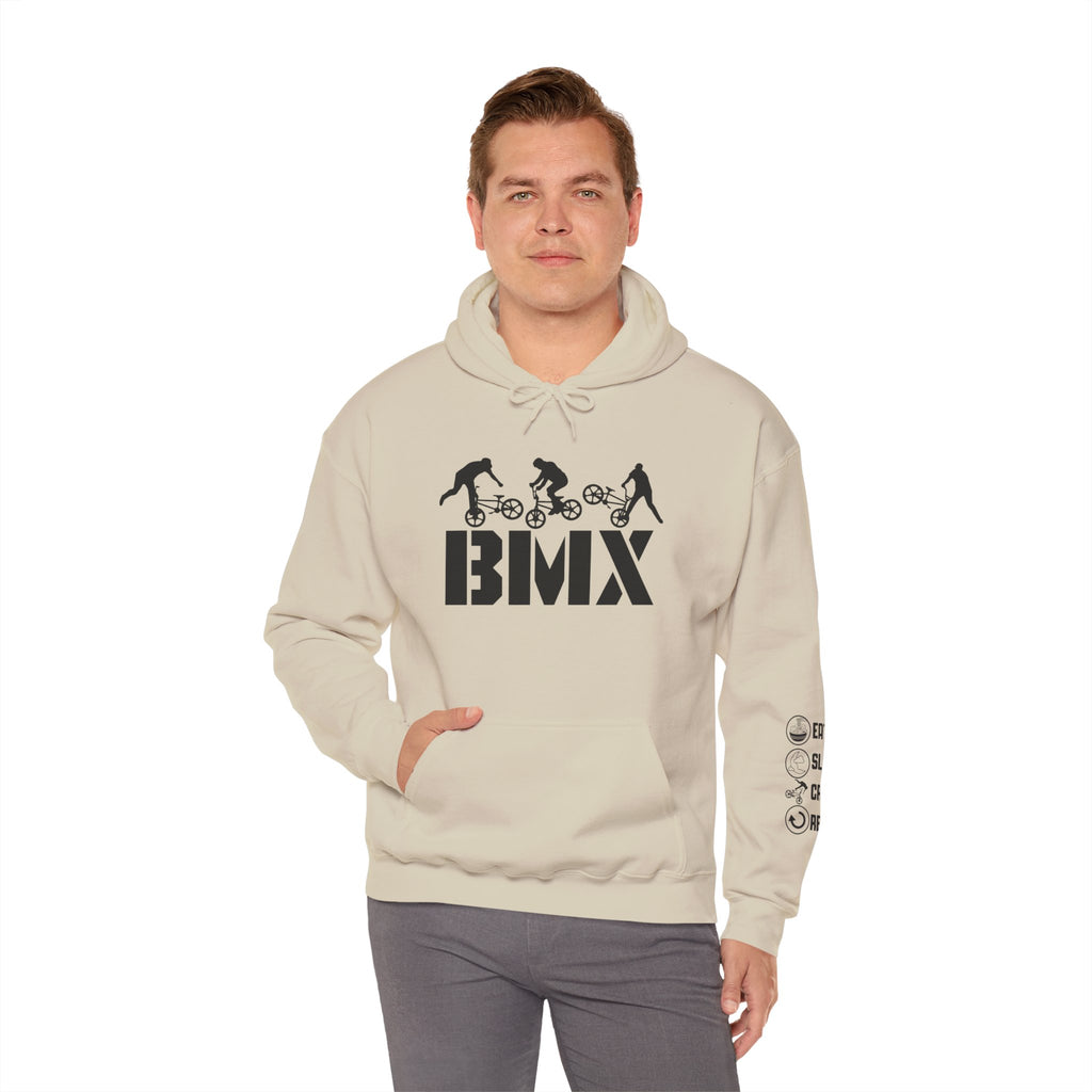 Rad-BMX Rider Hoodie — BMX Stunt Silhouettes Pullover for Riders & Fans