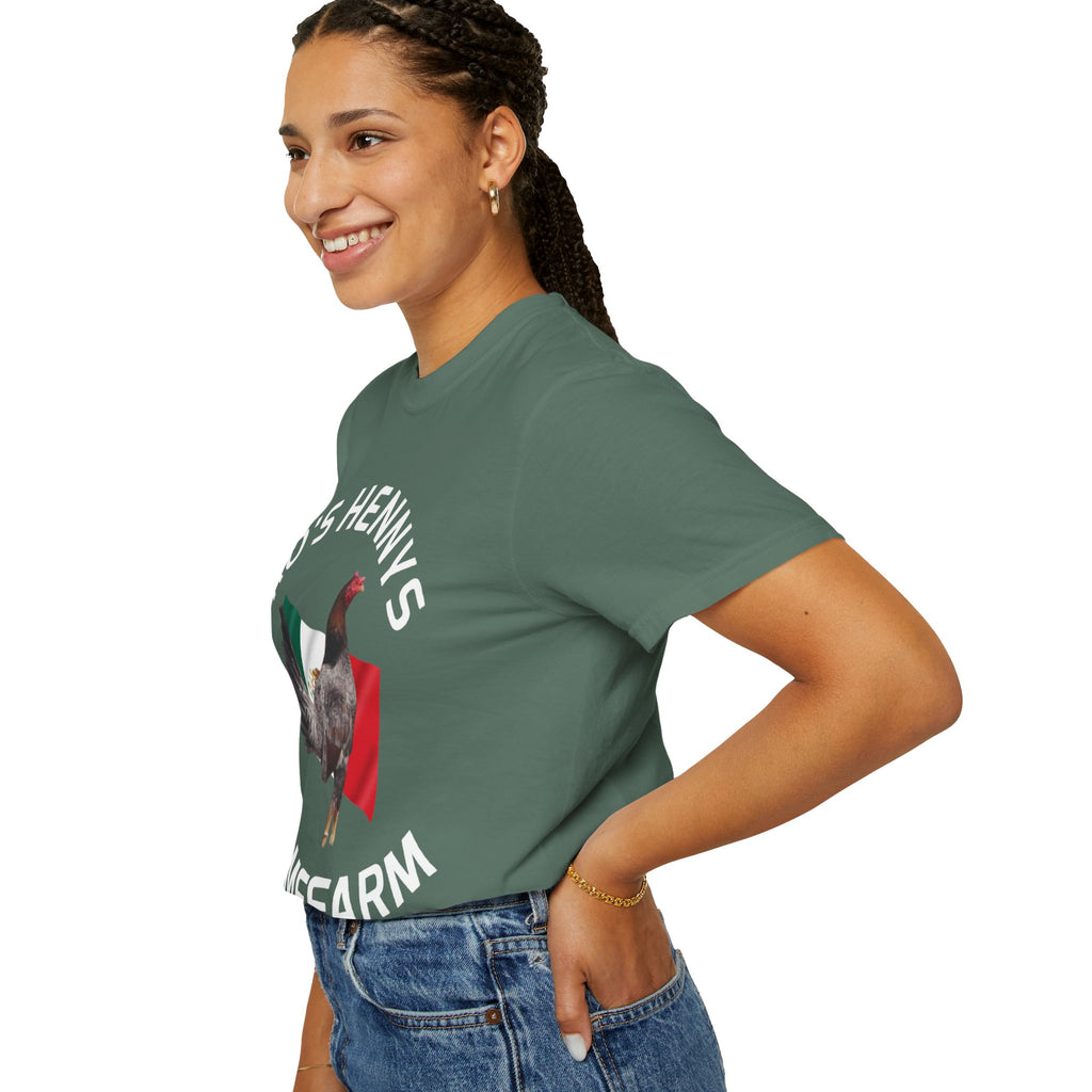 Henny- Gamefarm Rooster T-Shirt — "Dro's Henny's Gamefarm" Poultry Farm Tee