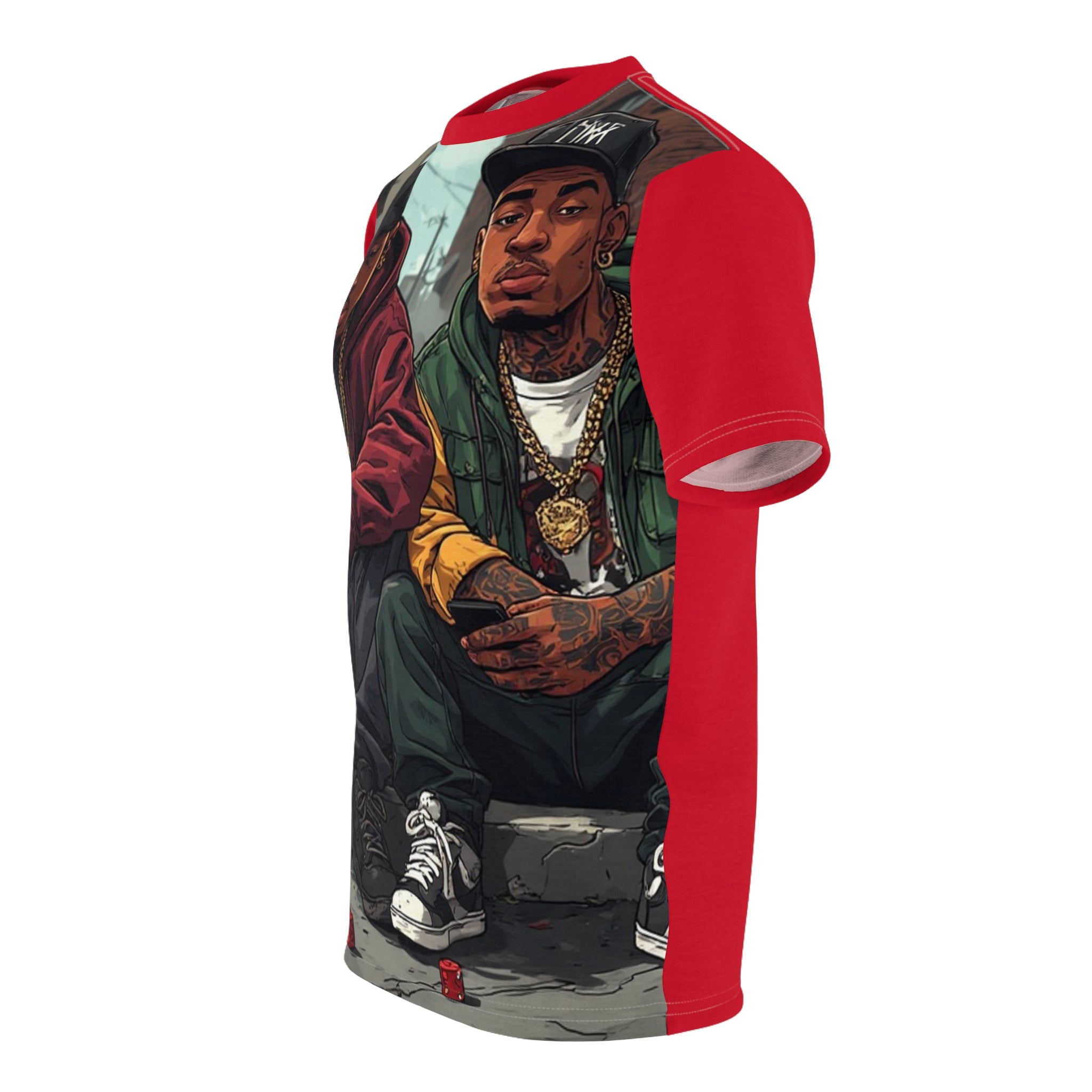 Mindset- Hip Hop Duo Graphic Tee — Vintage Street Rap Illustration