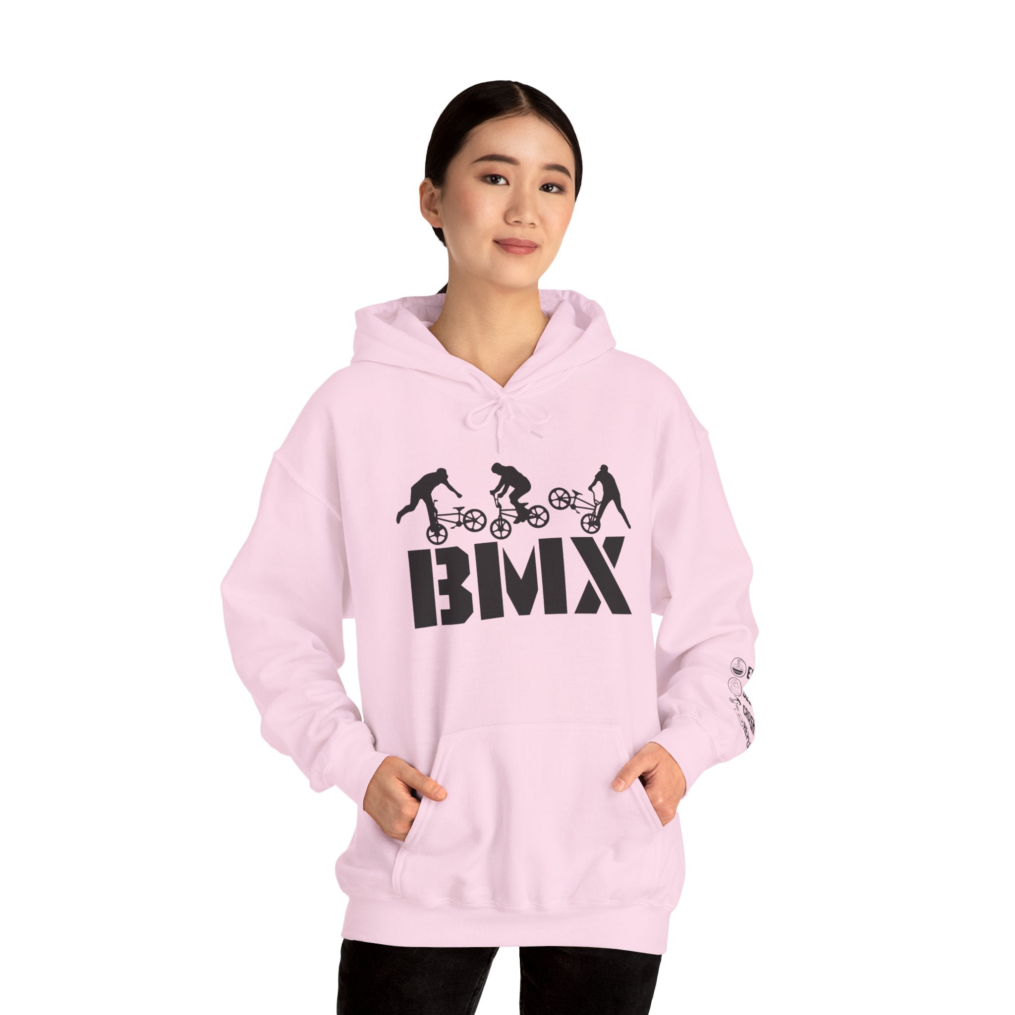 Rad-BMX Rider Hoodie — BMX Stunt Silhouettes Pullover for Riders & Fans