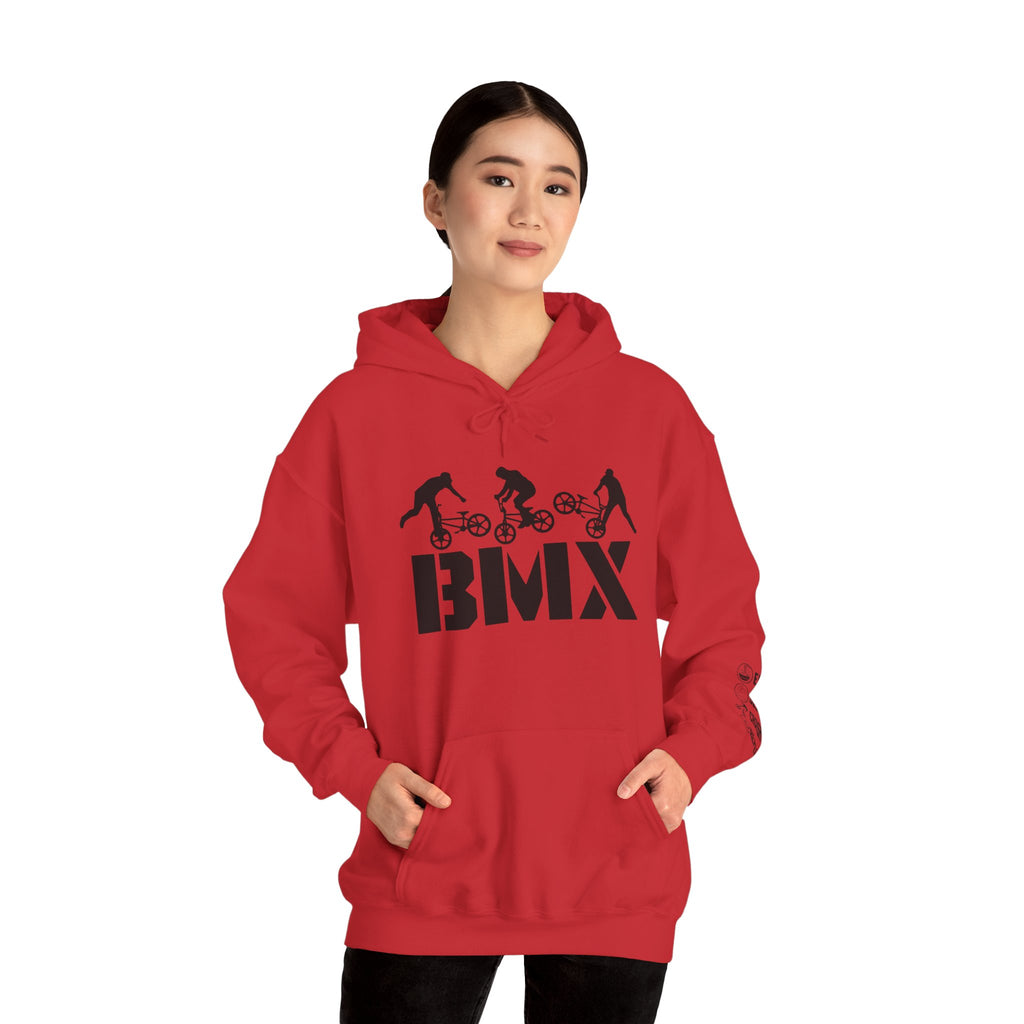 Rad-BMX Rider Hoodie — BMX Stunt Silhouettes Pullover for Riders & Fans