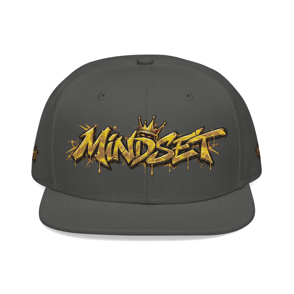 Hat-Embroidered Gold Graffiti Snapback Hat