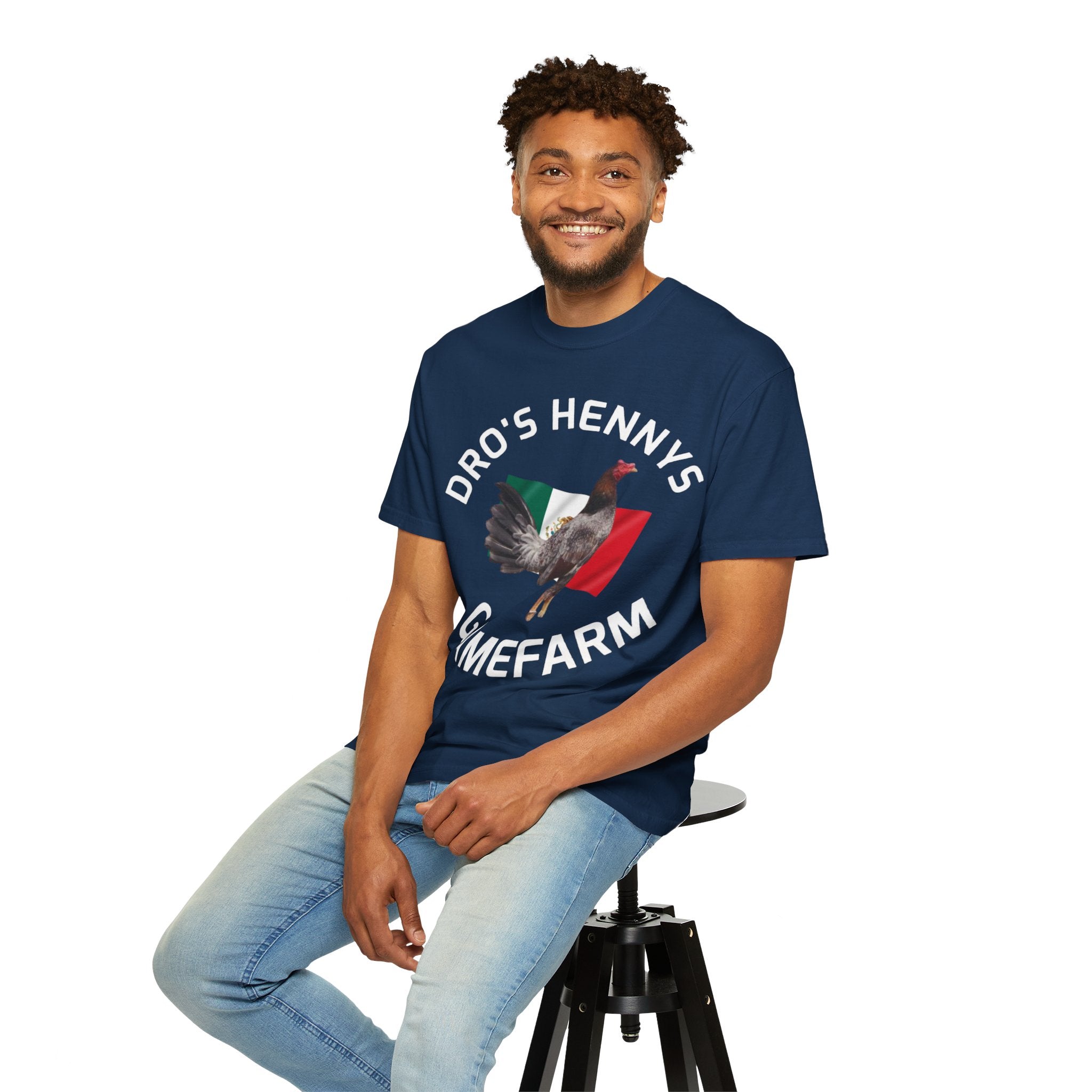 Henny- Gamefarm Rooster T-Shirt — "Dro's Henny's Gamefarm" Poultry Farm Tee