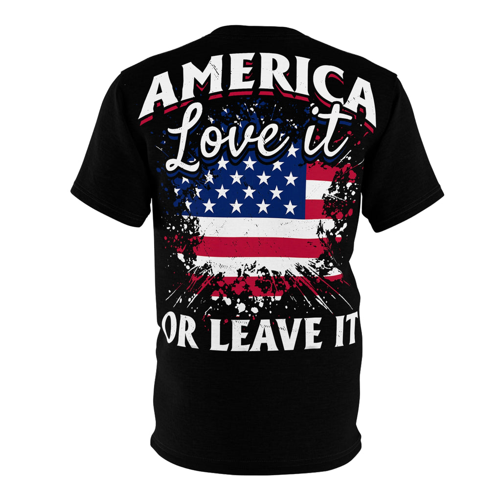 America-God Bless America Tee — Patriotic Eagle & Sunflower All-Over Print