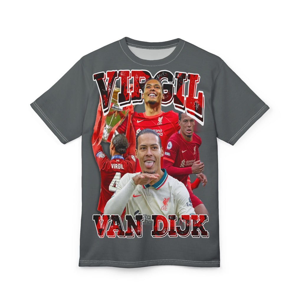 Team-Soccer Star Montage Tee — Virgil Van Dijk Tribute Shirt