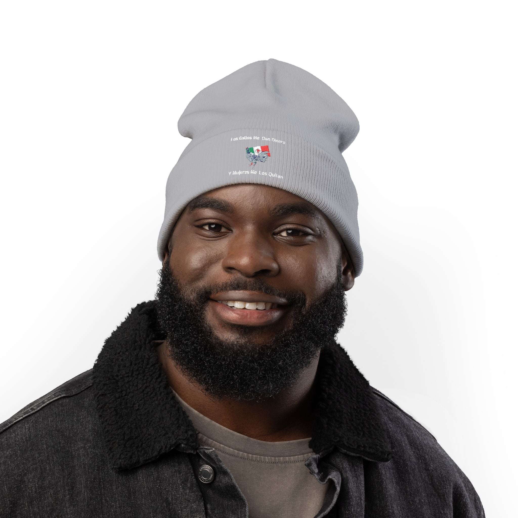 Henny- Embroidered Mexico Travel Patch Knit Beanie