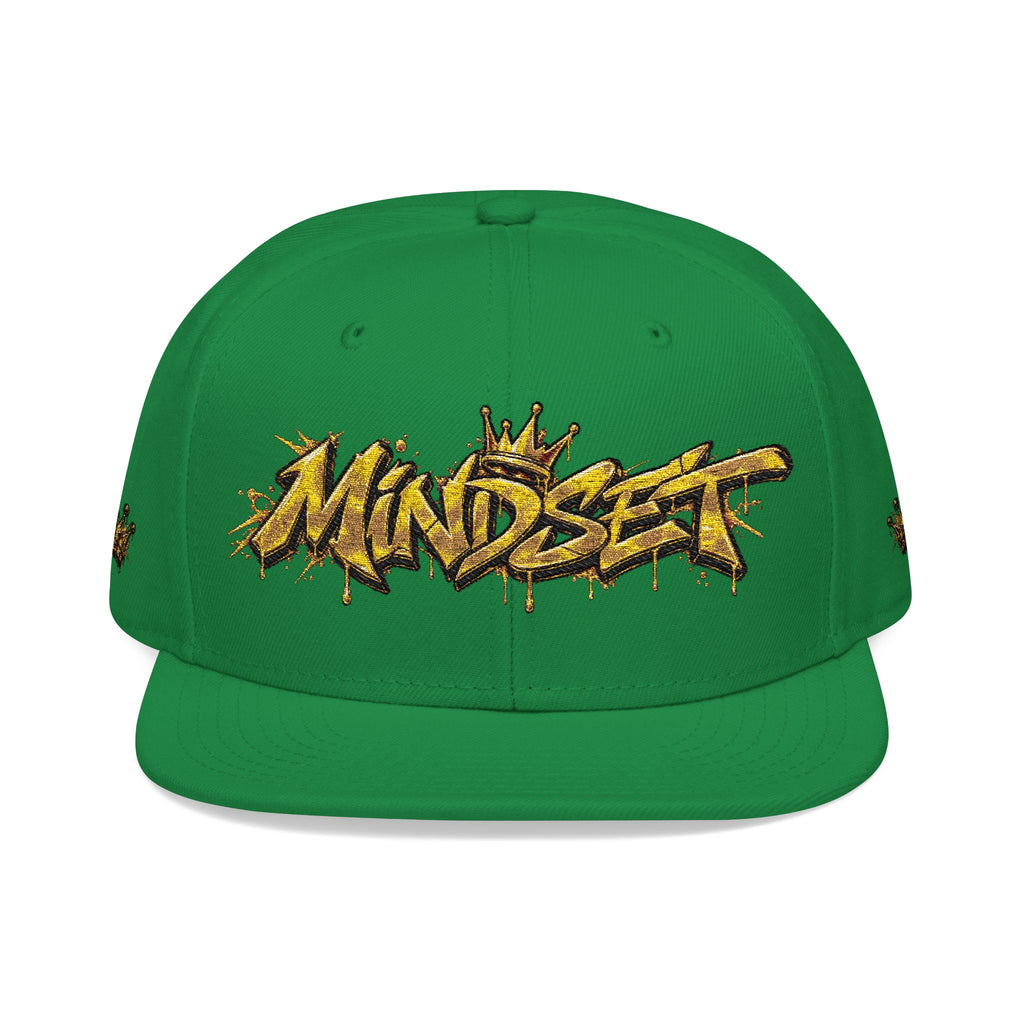 Hat-Embroidered Gold Graffiti Snapback Hat