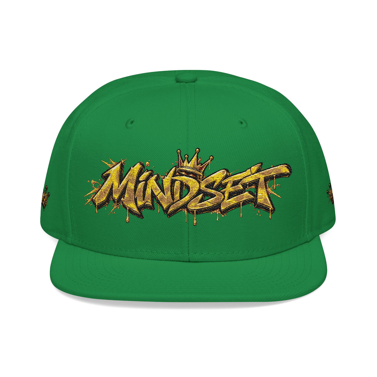 Hat-Embroidered Gold Graffiti Snapback Hat