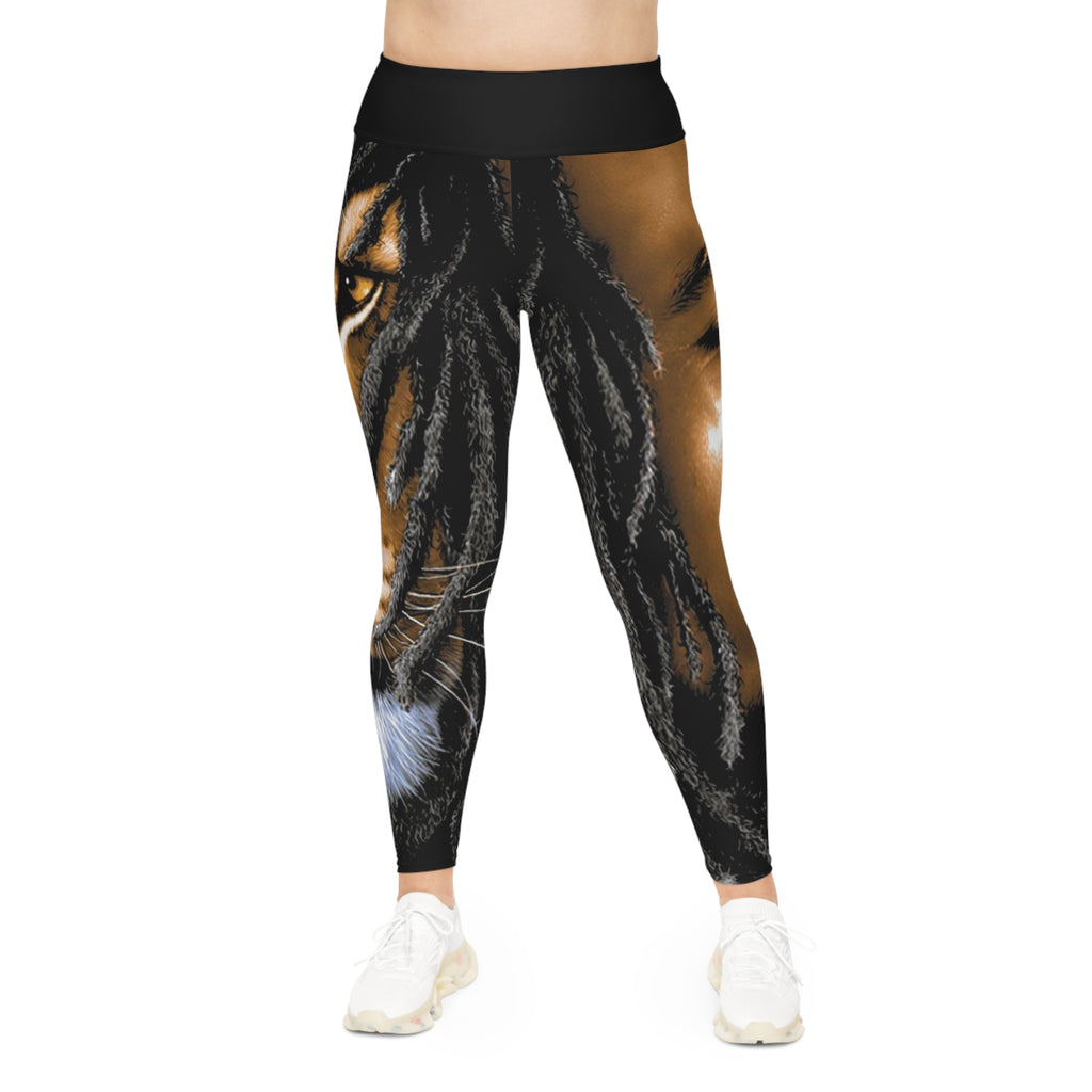 Leggings — Bold Lion & Dreadlocks Portrait All-Over Print
