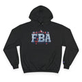 FBA- Graphic Hoodie — Retro Neon Fist & Star Emblem Champion Sweatshirt