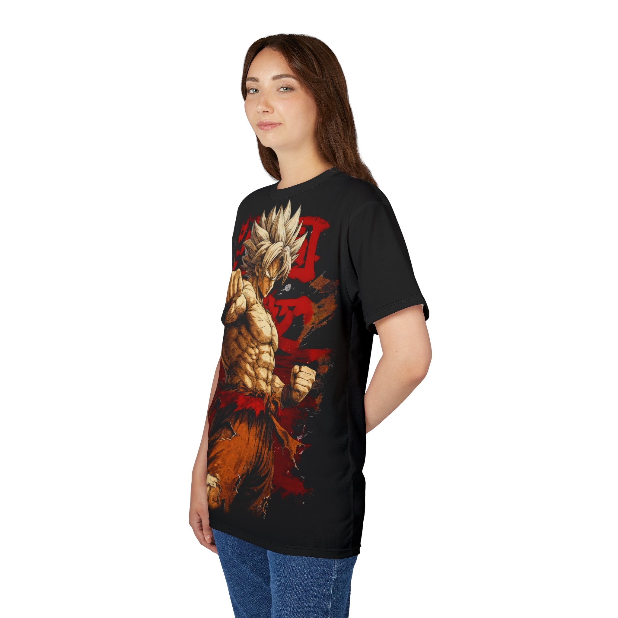 Dragon- Fighter Graphic Tee - Muscular Warrior Punch Design