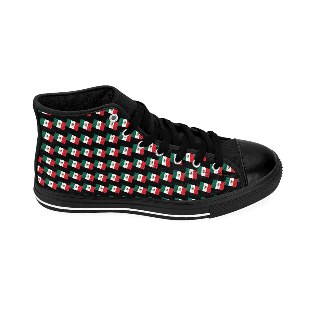 Henny- Mexican Flag High-Top Sneakers — Men's Patriotic Classic Sneakers