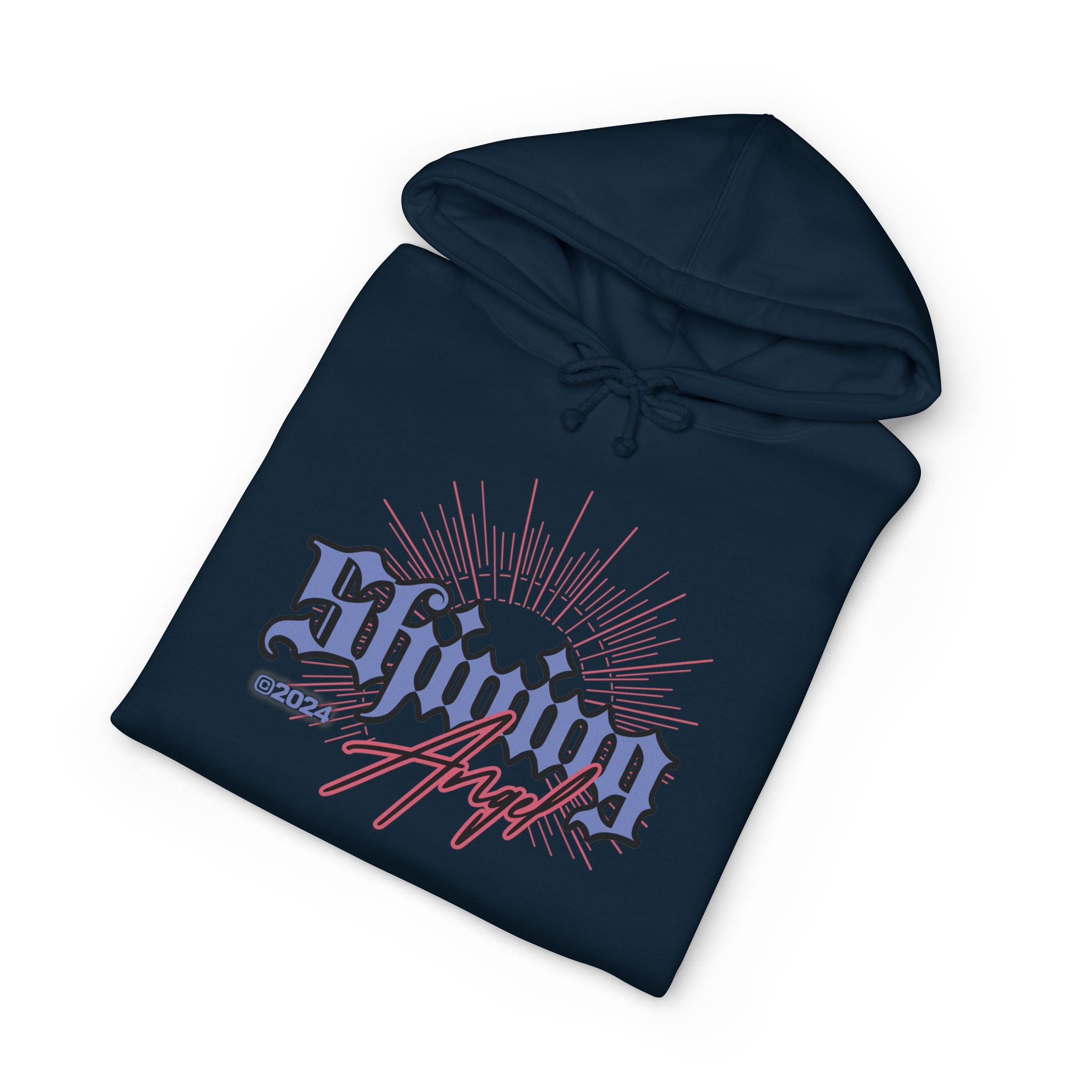 Hoodie-Shining Angel — Vintage Cherub Graphic Pullover