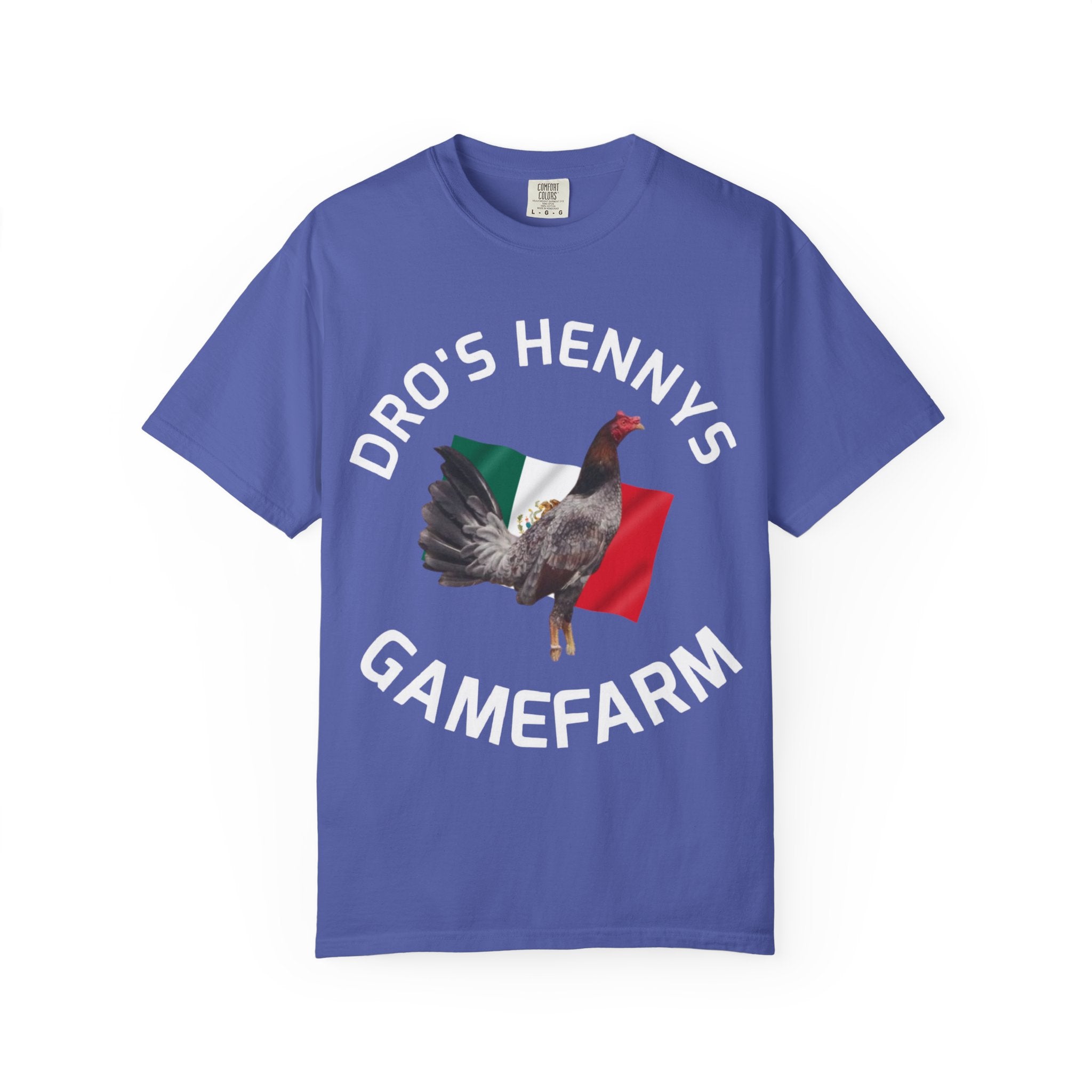 Henny- Gamefarm Rooster T-Shirt — "Dro's Henny's Gamefarm" Poultry Farm Tee