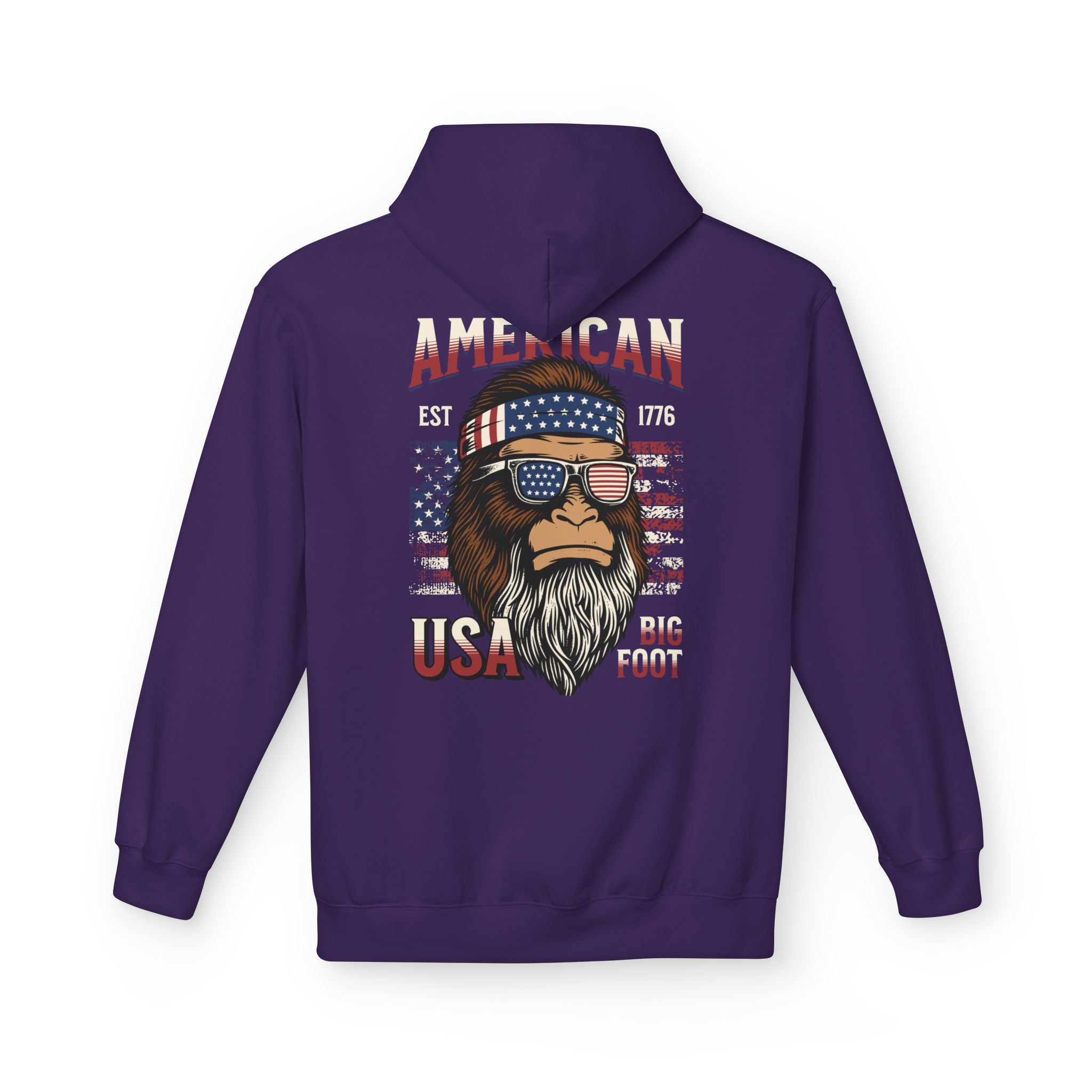 Ant-Hoodie - "God Bless America" Patriotic Ape Graphic USA Hoodie