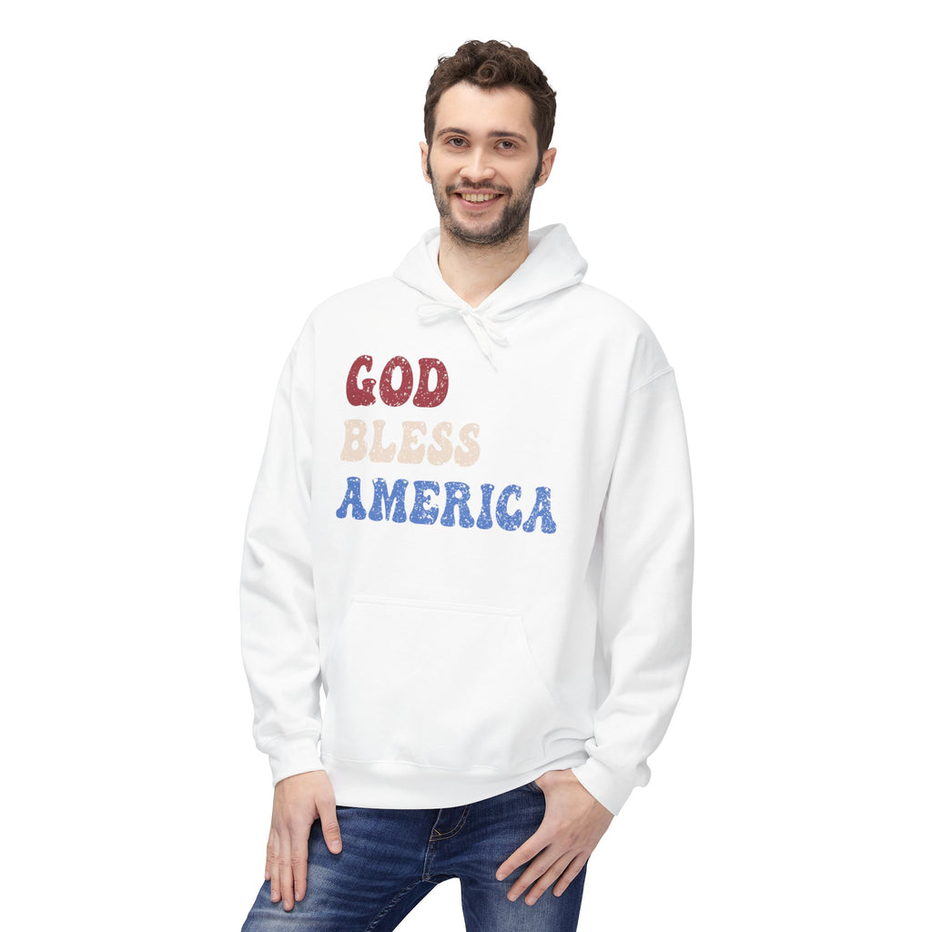 Ant-Hoodie - "God Bless America" Patriotic Ape Graphic USA Hoodie