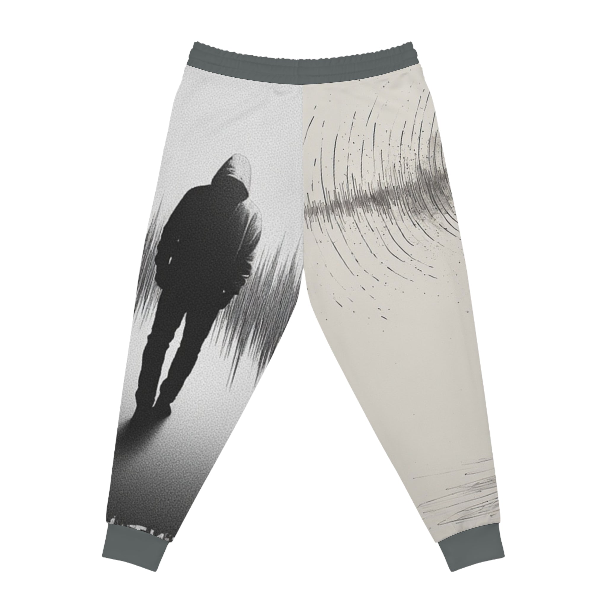 Joggers- Silence Hustle Graphic Joggers — Streetwear Athletic Pants with 'Silent Silent Hustle' Design