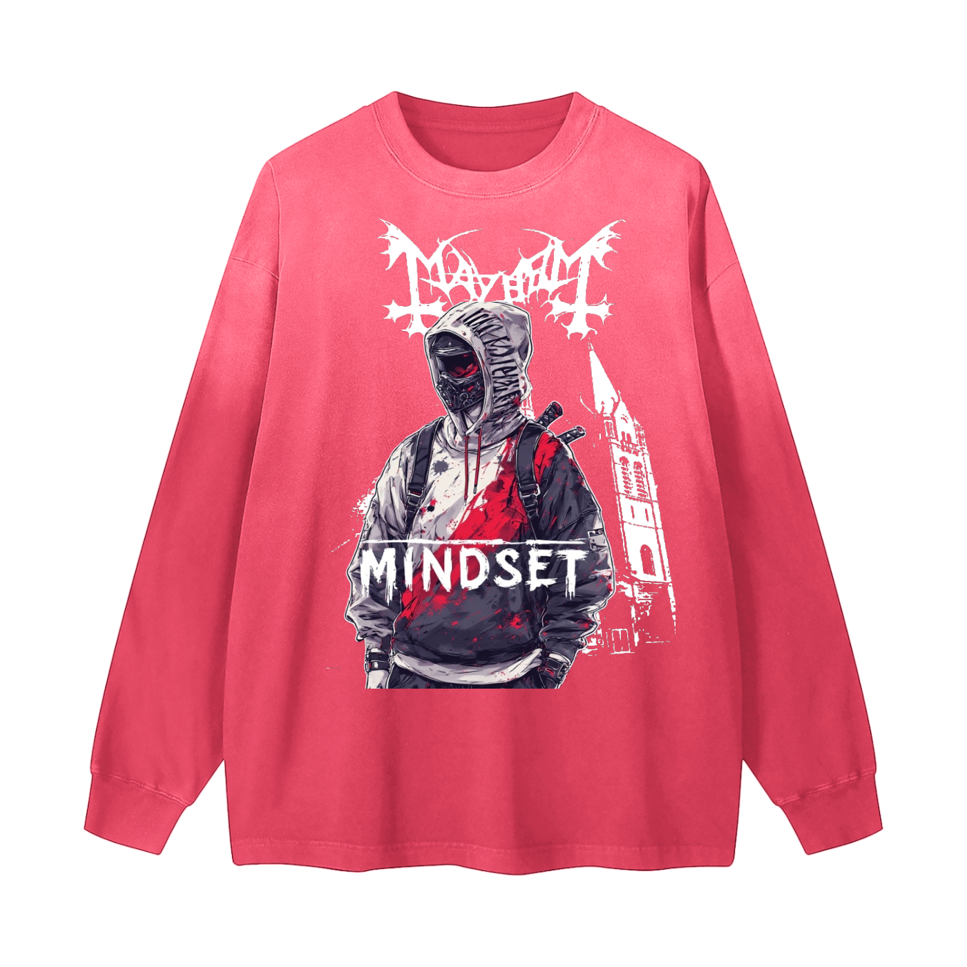 Gradient Washed Long Sleeve T-Shirt