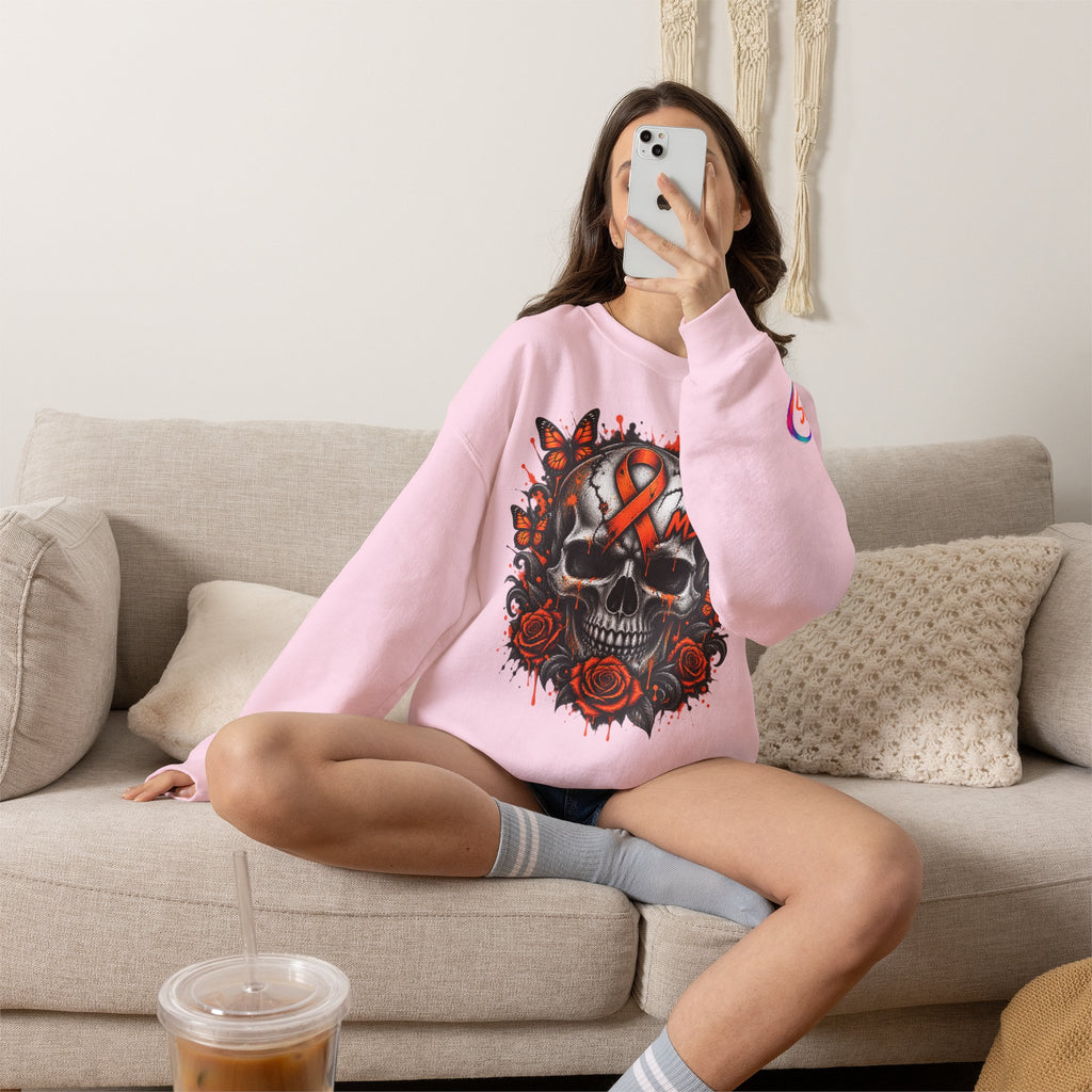 MS- Awareness Skull Crewneck Sweatshirt — "My Lesions Don’t Define Me"