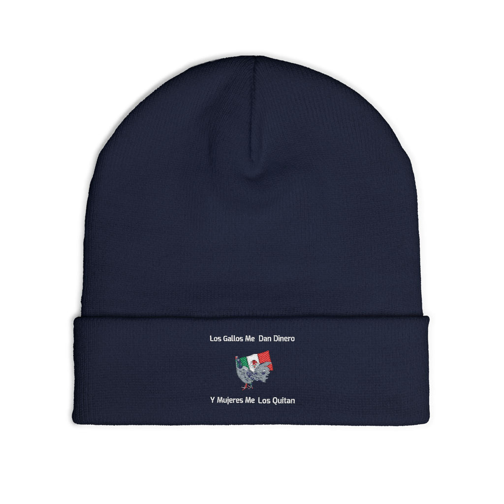 Henny- Embroidered Mexico Travel Patch Knit Beanie